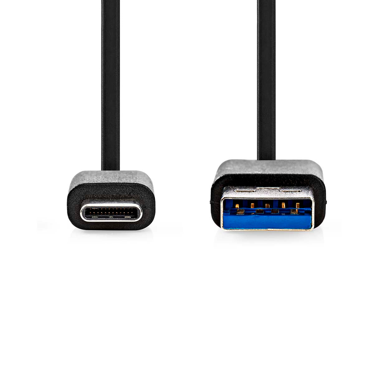 USB-Kabel | USB 3.2 Gen 1 | USB-A Stecker | USB-C™ Stecker | 60 W | 5 Gbps | Vernickelt | 1.00 m | Rund | PVC | Schwarz | Box