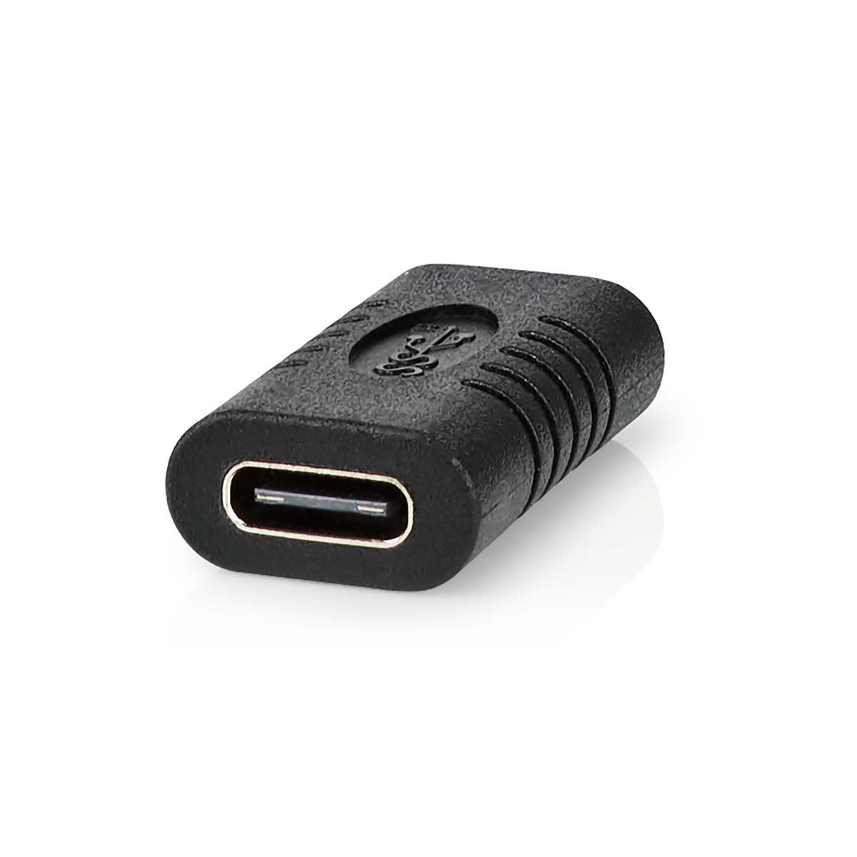 USB-C™ Adapter | USB 3.2 Gen 2 | USB-C™ Buchse | USB-C™ Buchse | 4K@60Hz | 10 Gbps | Rund | Vernickelt | Schwarz | Box