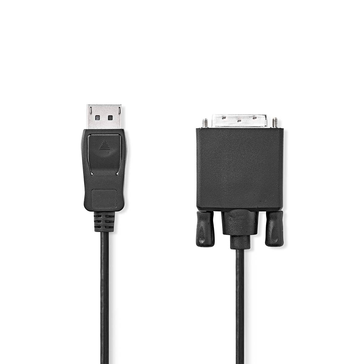 Displayport-Kabel | DisplayPort Stecker | DVI-D 24+1-Pin Stecker | 1080p | Vernickelt | 1.00 m | Rund | PVC | Schwarz | Label