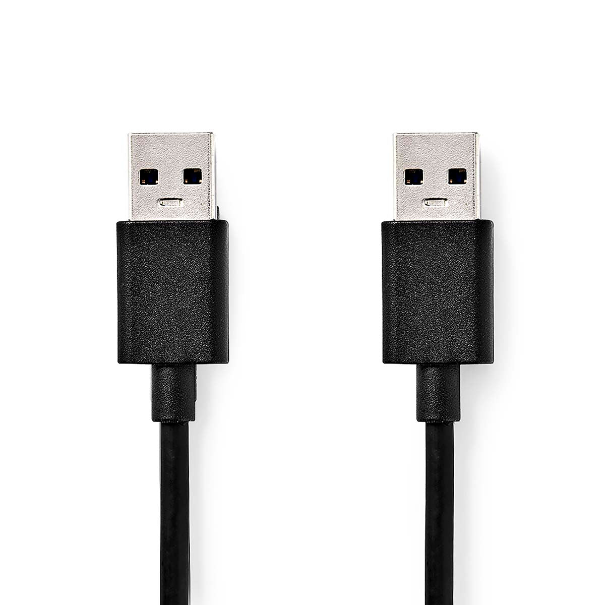 USB-Kabel | USB 3.2 Gen 1 | USB-A Stecker | USB-A Stecker | 5 Gbps | Vernickelt | 1.00 m | Rund | PVC | Schwarz | Label