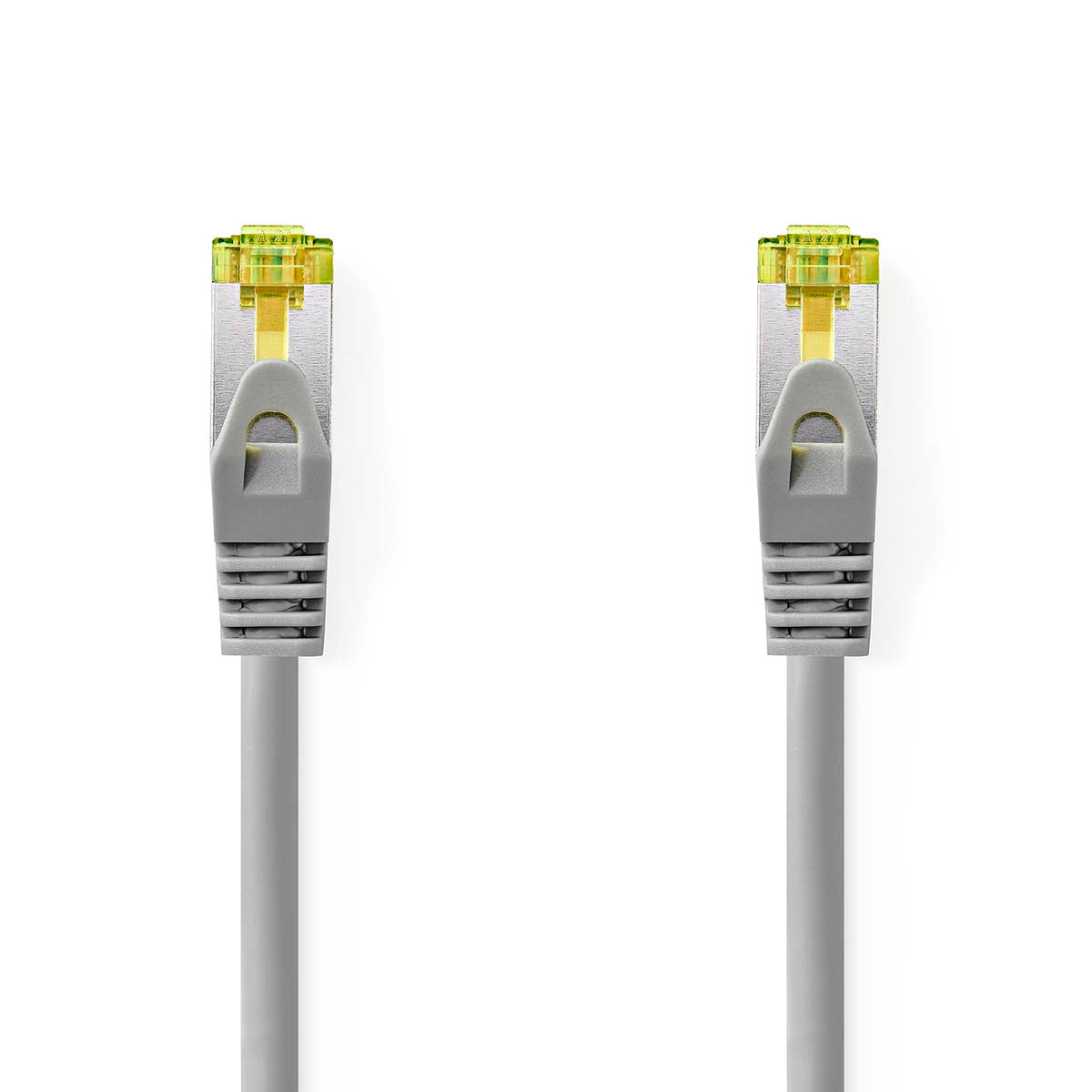 CAT7-Netzwerkkabel | S/FTP | RJ45 Stecker | RJ45 Stecker | 0.25 m | Snagless | Rund | LSZH | Grau | Label