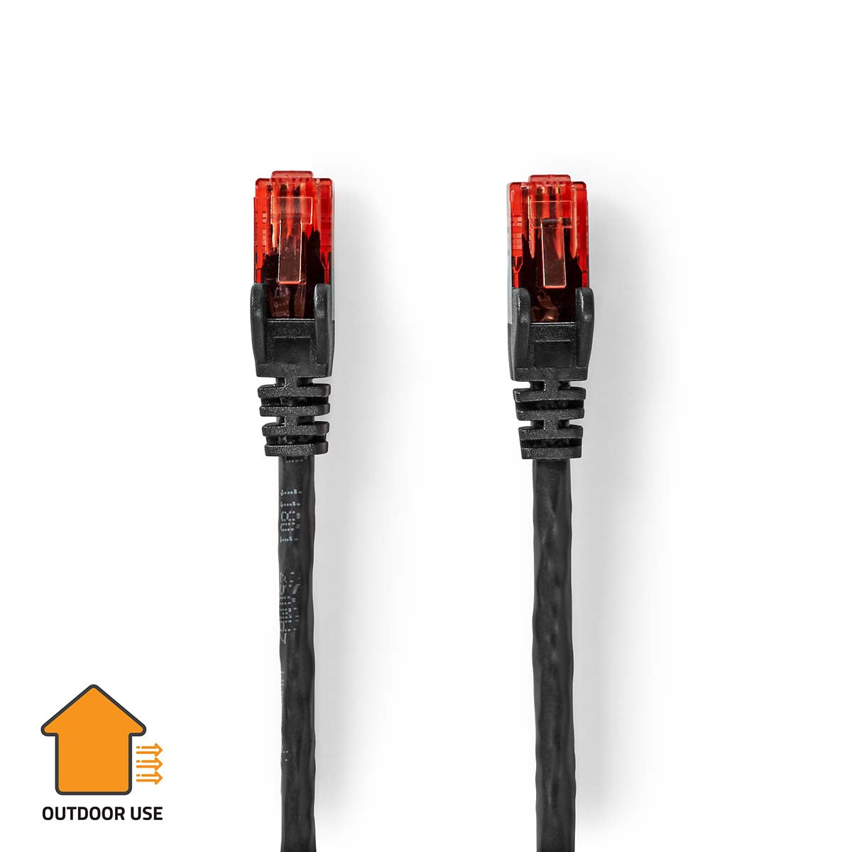 CAT6-Netzwerkkabel | RJ45 Stecker | RJ45 Stecker | U/UTP | 30.0 m | Aussenbereich | Rund | PE | Schwarz | Label