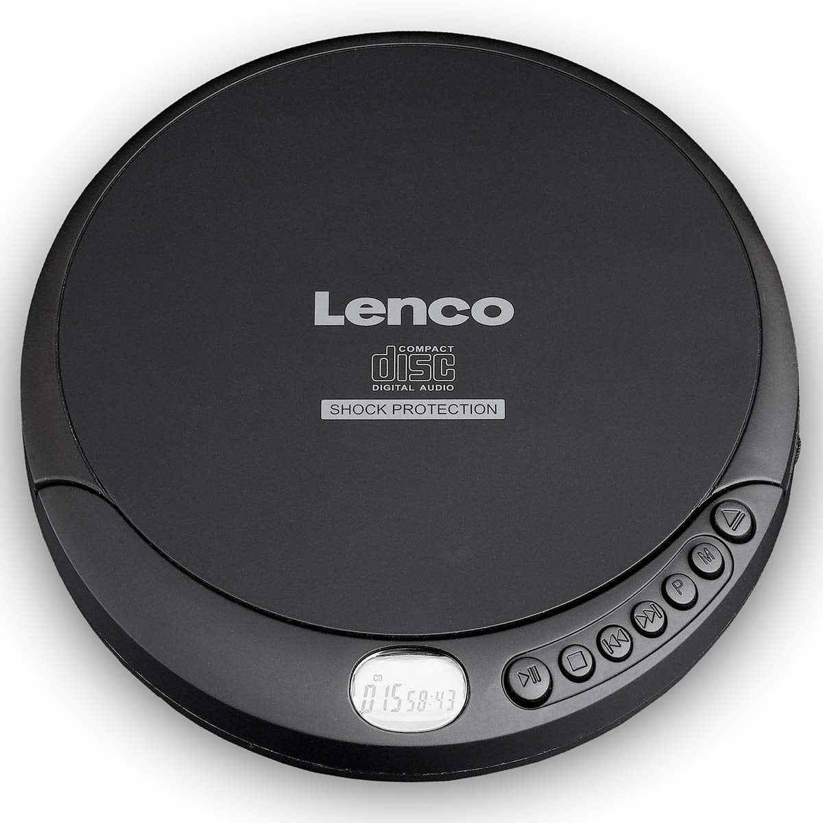 Tragbarer CD-MP3-Player mit Anti-Schock-Funktion Schwarz