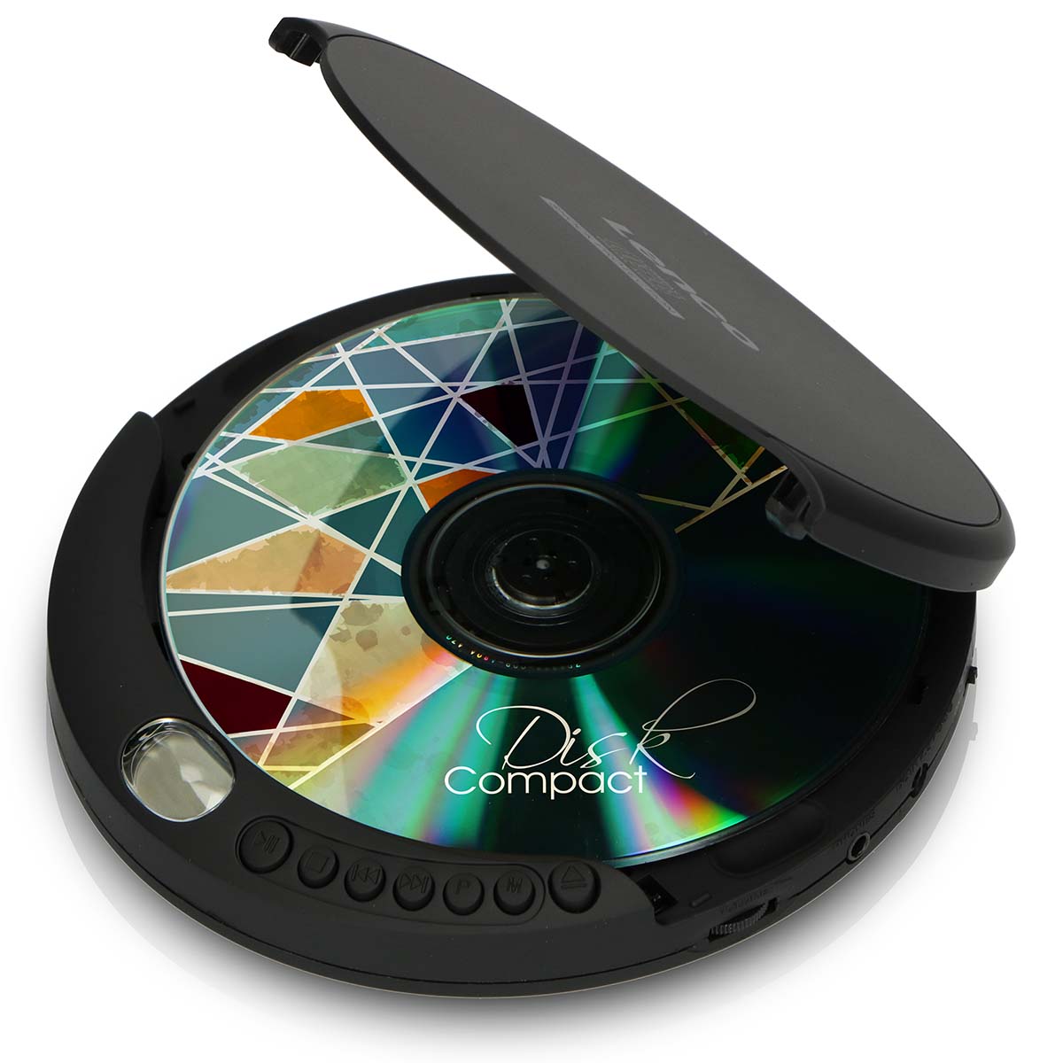 Tragbarer CD-MP3-Player mit Anti-Schock-Funktion Schwarz