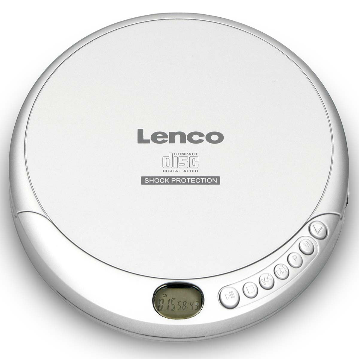 Tragbarer CD-MP3-Player mit Schockschutz Silber