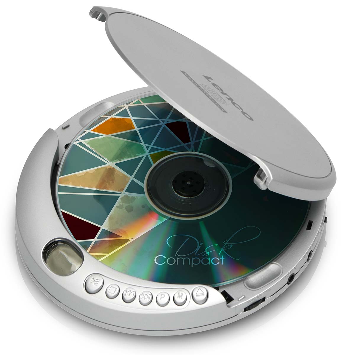 Tragbarer CD-MP3-Player mit Schockschutz Silber