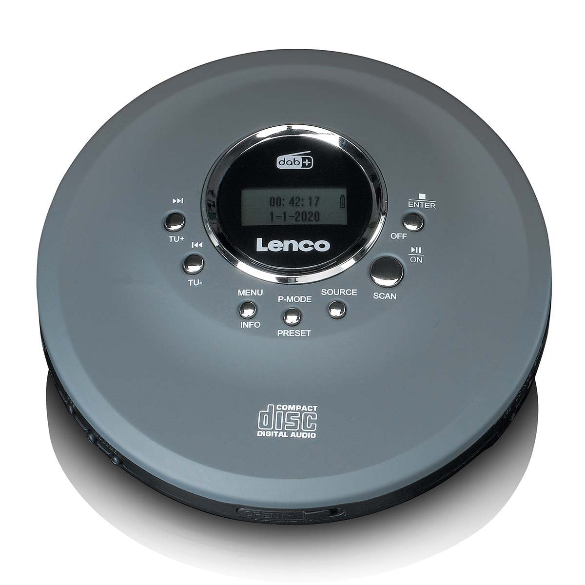 Discman mit DAB+ FM-Radio und wiederaufladbarem Akku Grau