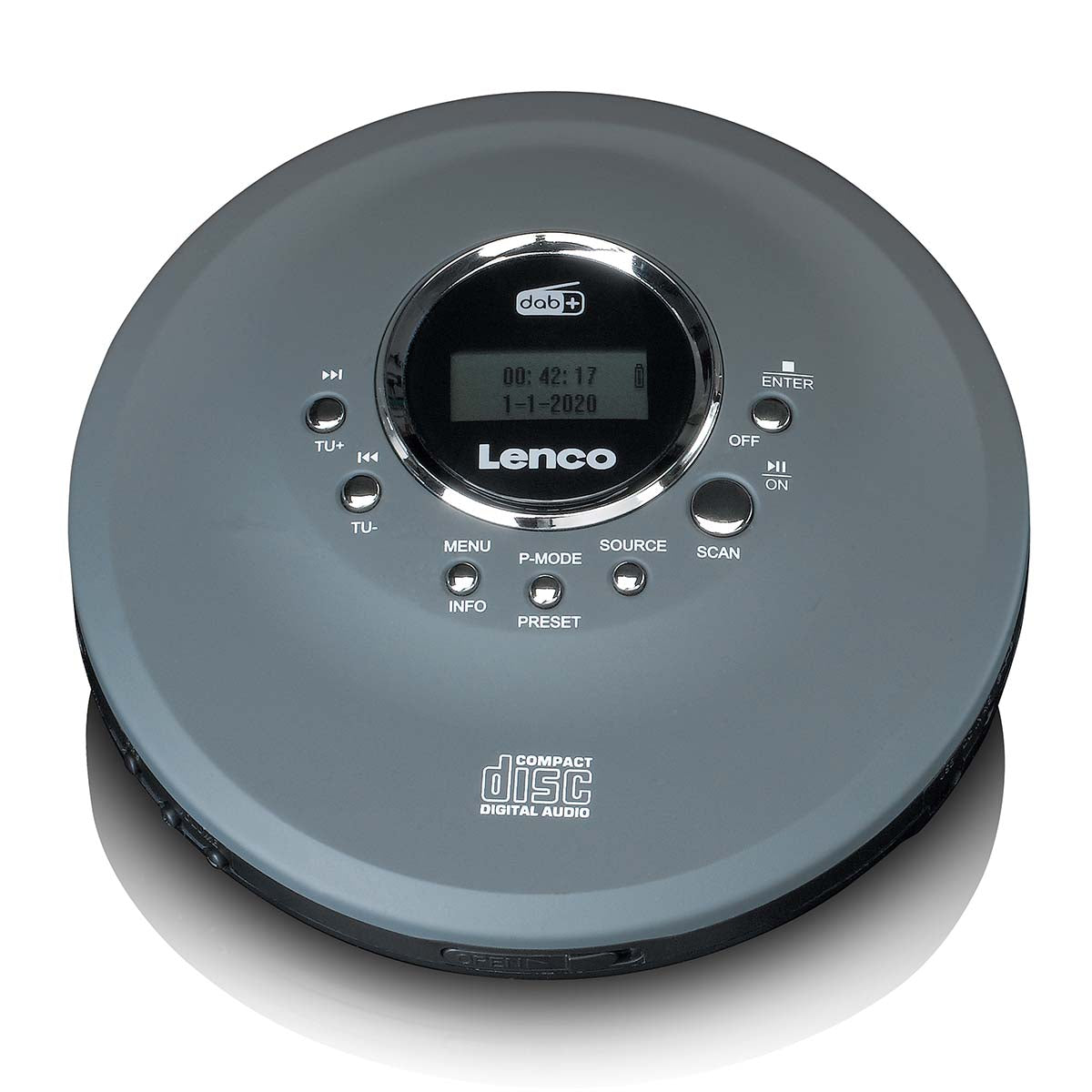 Discman mit DAB+ FM-Radio und wiederaufladbarem Akku Grau