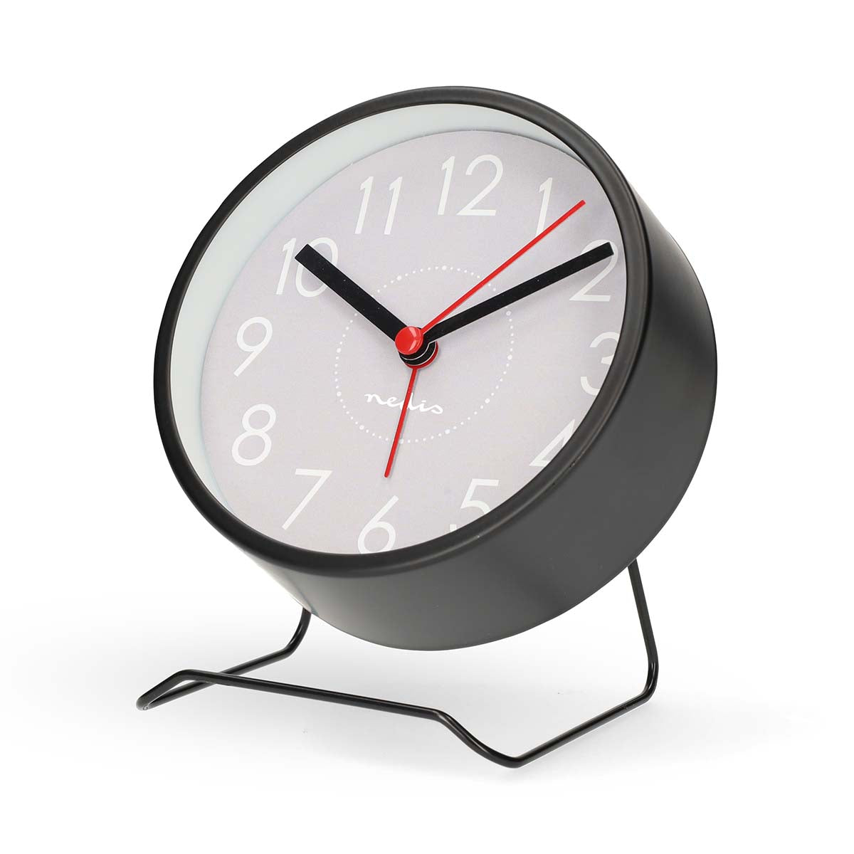 Analoger Schreibtisch Wecker | Snooze-Funktion | leises Uhrwerk | Schwarz