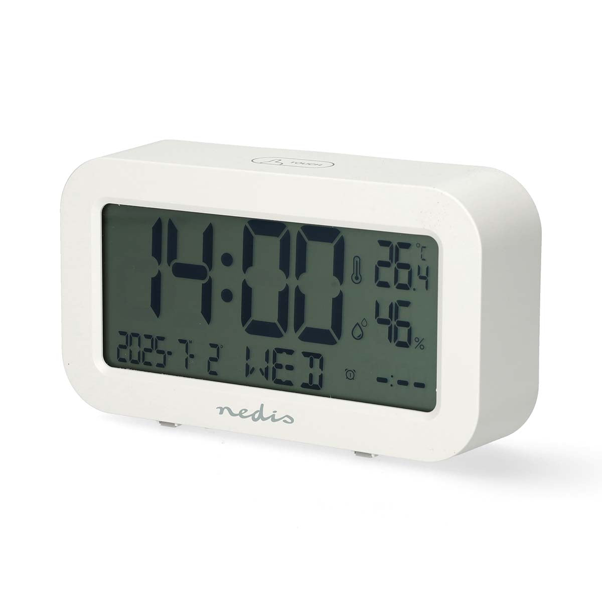 Digital-Schreibtisch-Wecker | LCD-Anzeige | Backlight | Snooze-Funktion | Datumsanzeige | Timerfunktion | Weiss
