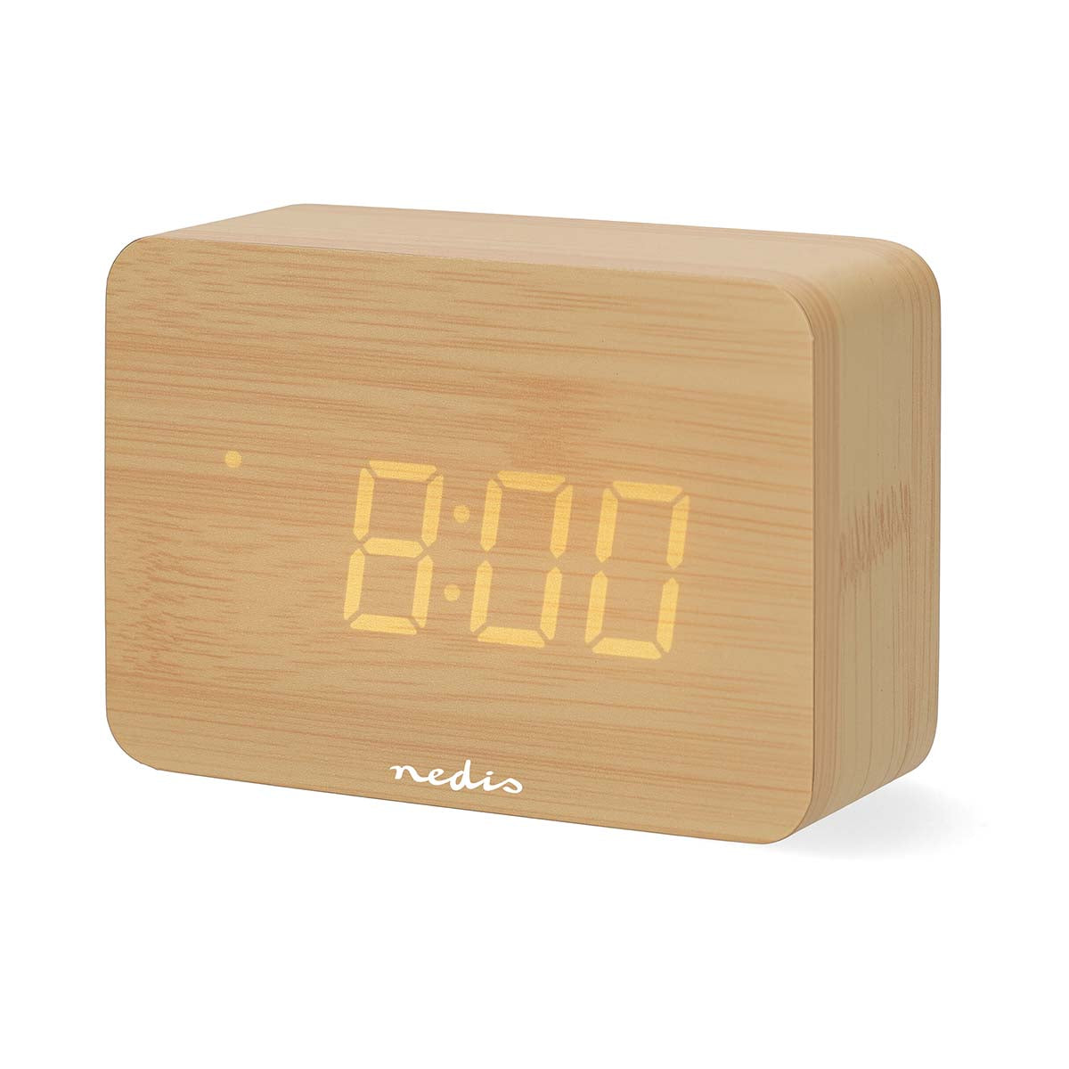 Digital-Schreibtisch-Wecker | LED-Anzeige | Backlight | Snooze-Funktion | Datumsanzeige | Raumtemperatut | Holz