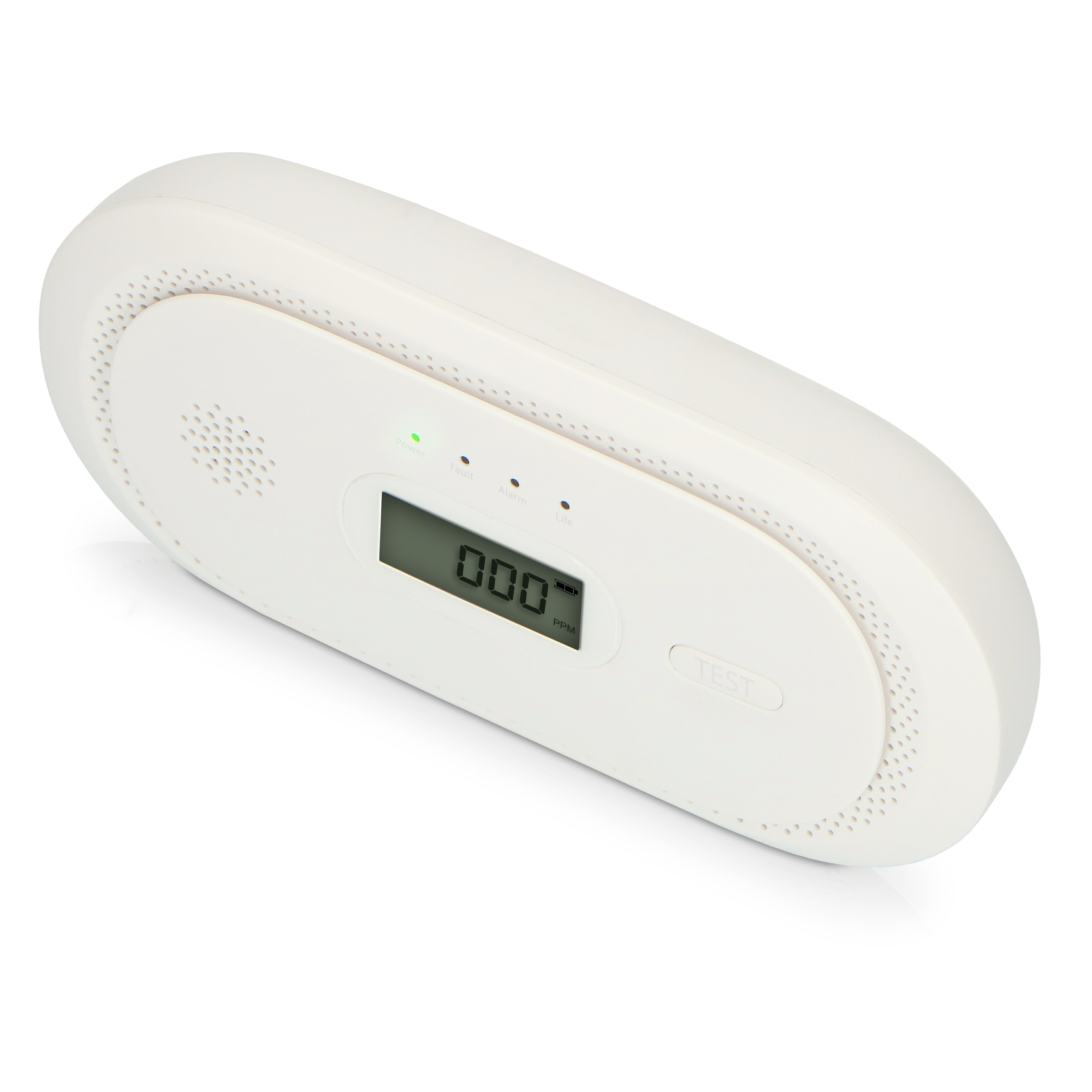 Kohlenmonoxidalarm mit 10 Jahren Sensorlaufzeit und Display