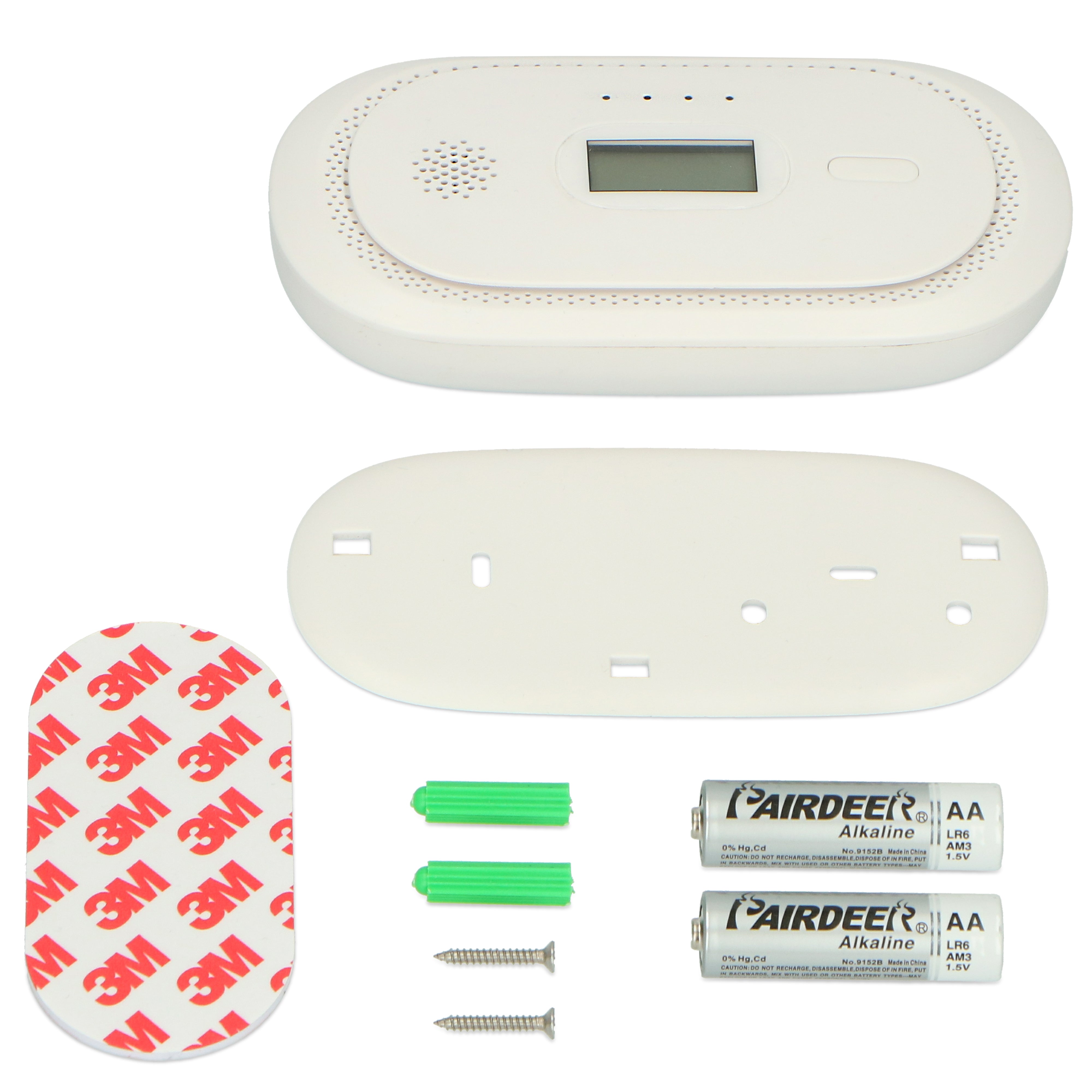 Kohlenmonoxidalarm mit 10 Jahren Sensorlaufzeit und Display
