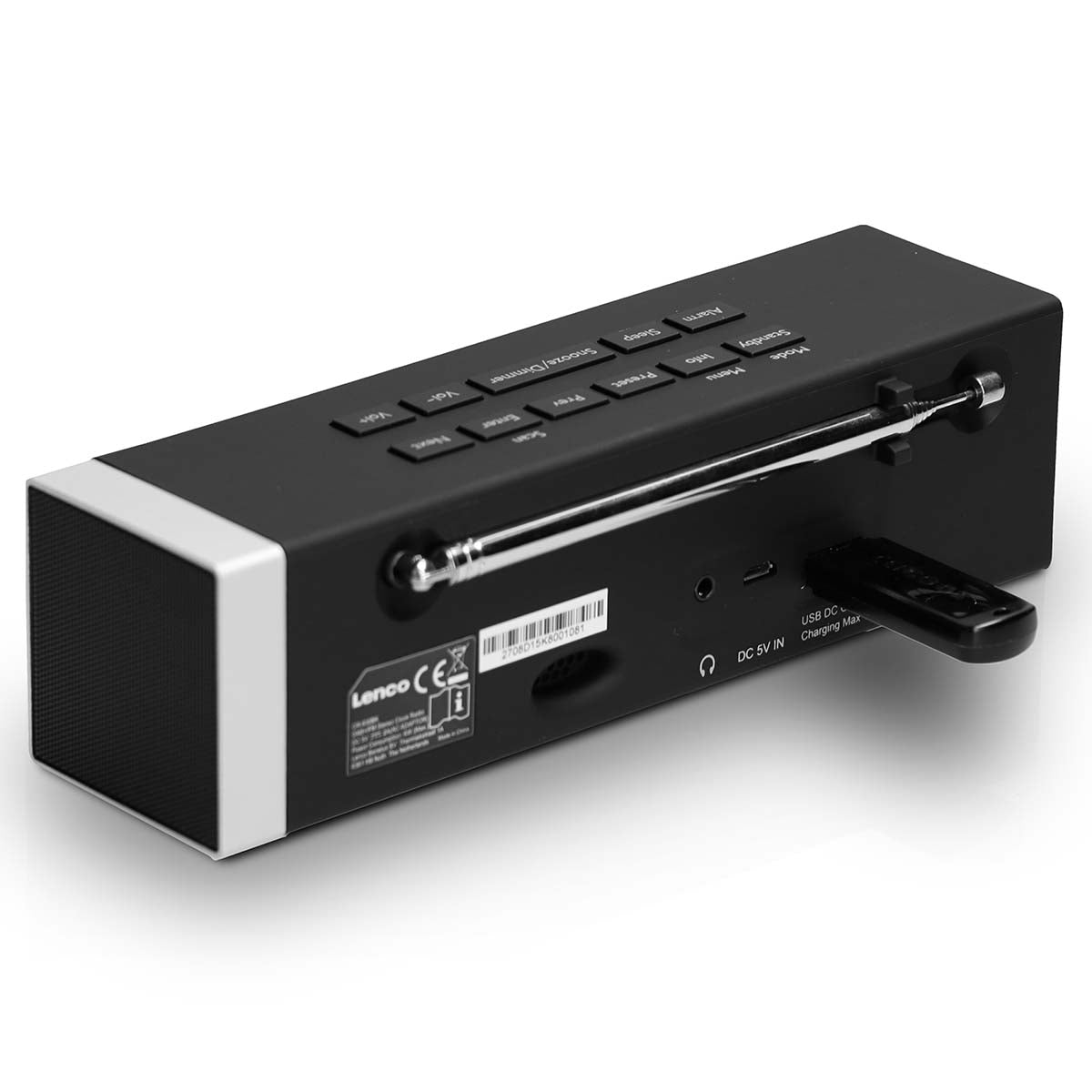 DAB+ fm clock radio with usb charging