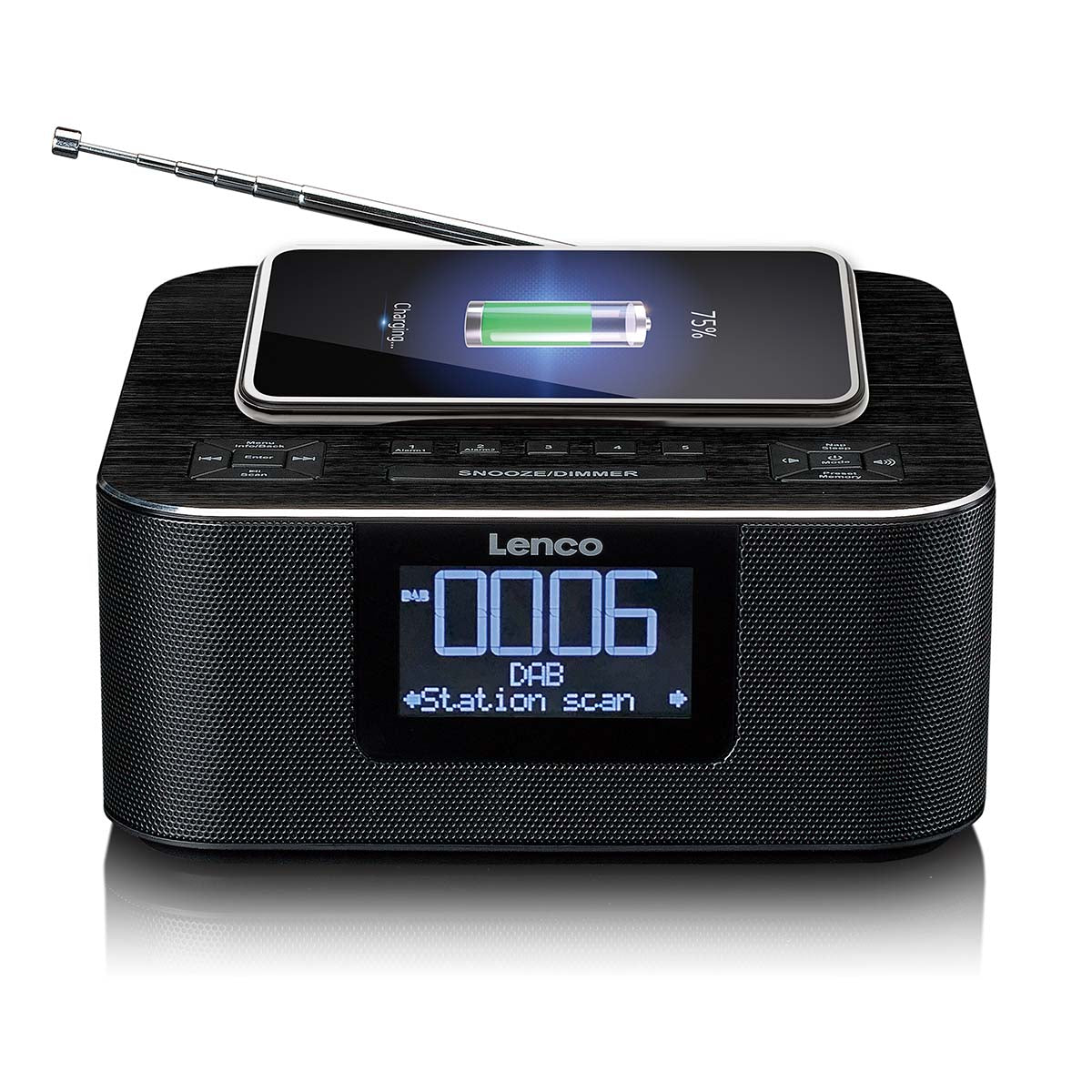 Stereo-Weckerradio mit DAB+ FM Bluetooth® kabellos laden