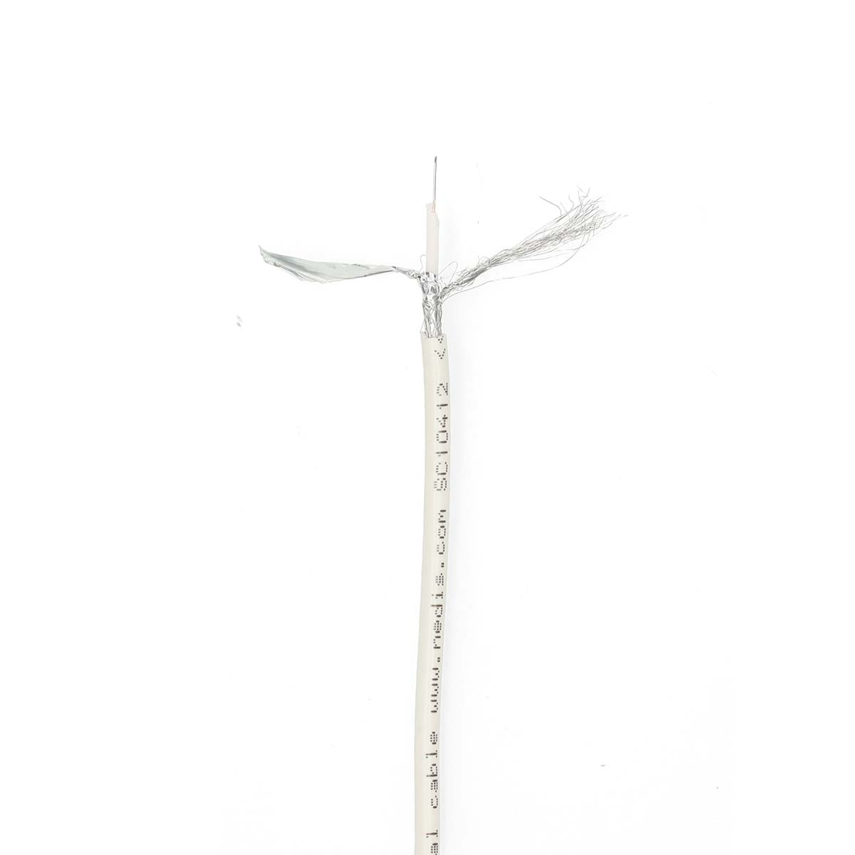 Antennenkabel auf Rolle | MINI KOAX | Doppelt geschirmt | ECA | 10.0 m | Koax | PVC | Weiss | Eingewickelt