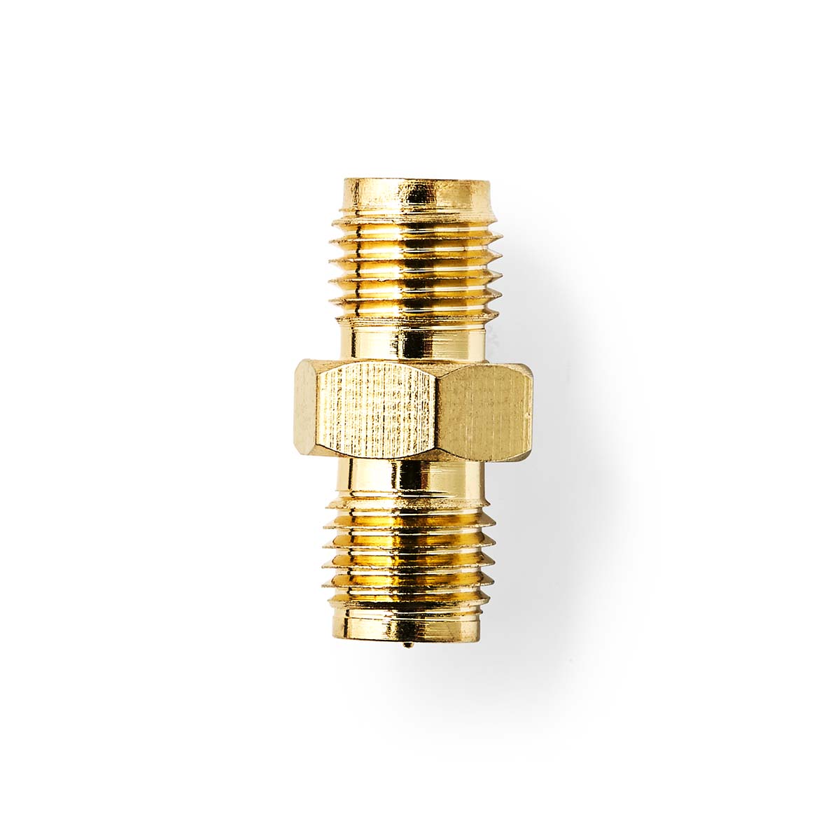 SMA Adapter | SMA-Buchse Reverse Polarity | SMA-Buchse | Vergoldet | 50 Ohm | Gerade | Kupfer | Gold | 2 Stück | Box