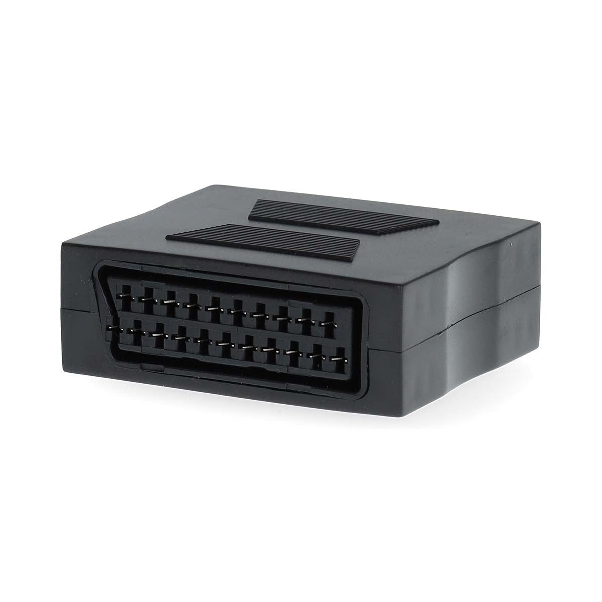 SCART-Adapter | SCART Buchse | SCART Buchse | Vernickelt | Gerade | ABS | Schwarz | 1 Stück | Box