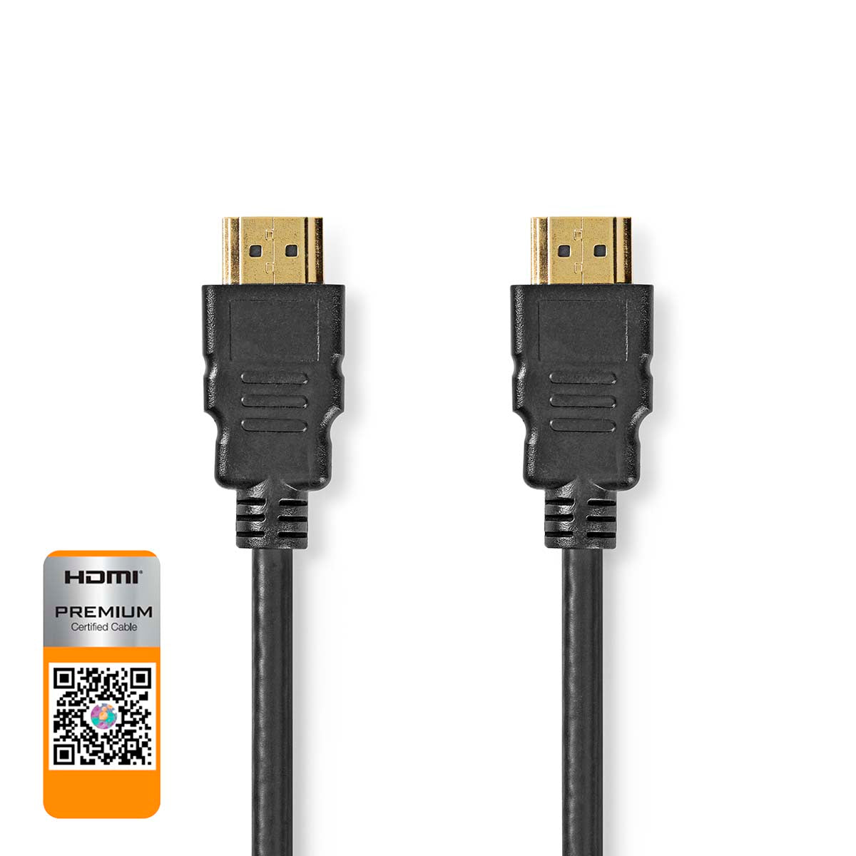 Premium High Speed HDMI ™ Kabel mit Ethernet | HDMI™ Stecker | HDMI™ Stecker | 4K@60Hz | 18 Gbps | 1.00 m | Rund | PVC | Schwarz | Label