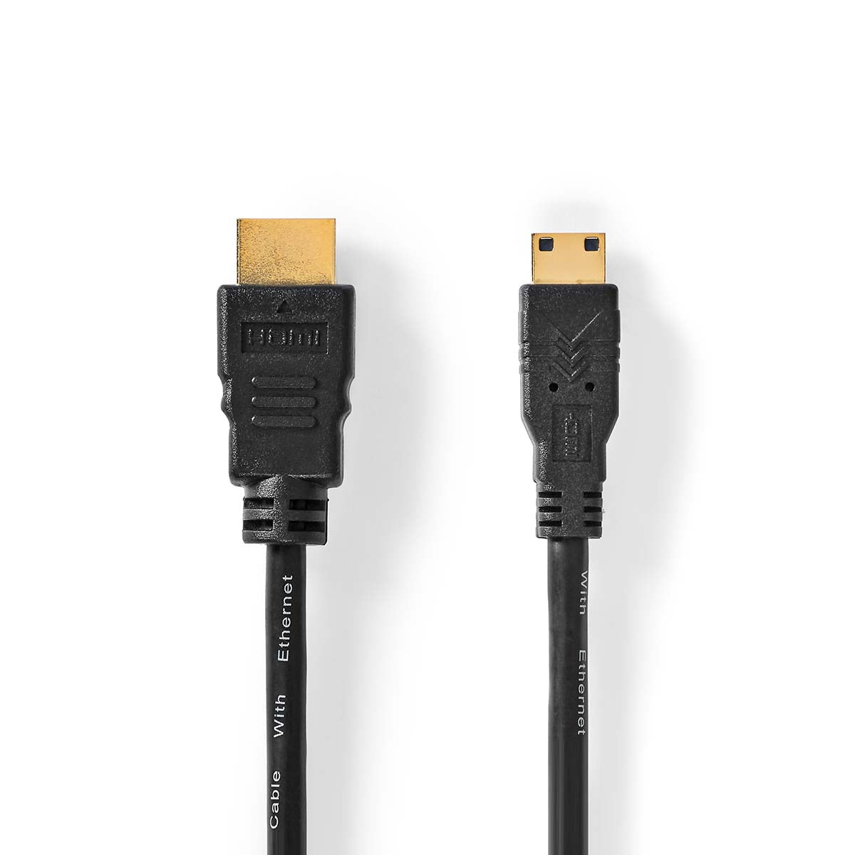 High Speed HDMI ™ Kabel mit Ethernet | HDMI™ Stecker | HDMI™ Mini Stecker | 4K@30Hz | 10.2 Gbps | 1.50 m | Rund | PVC | Schwarz | Label