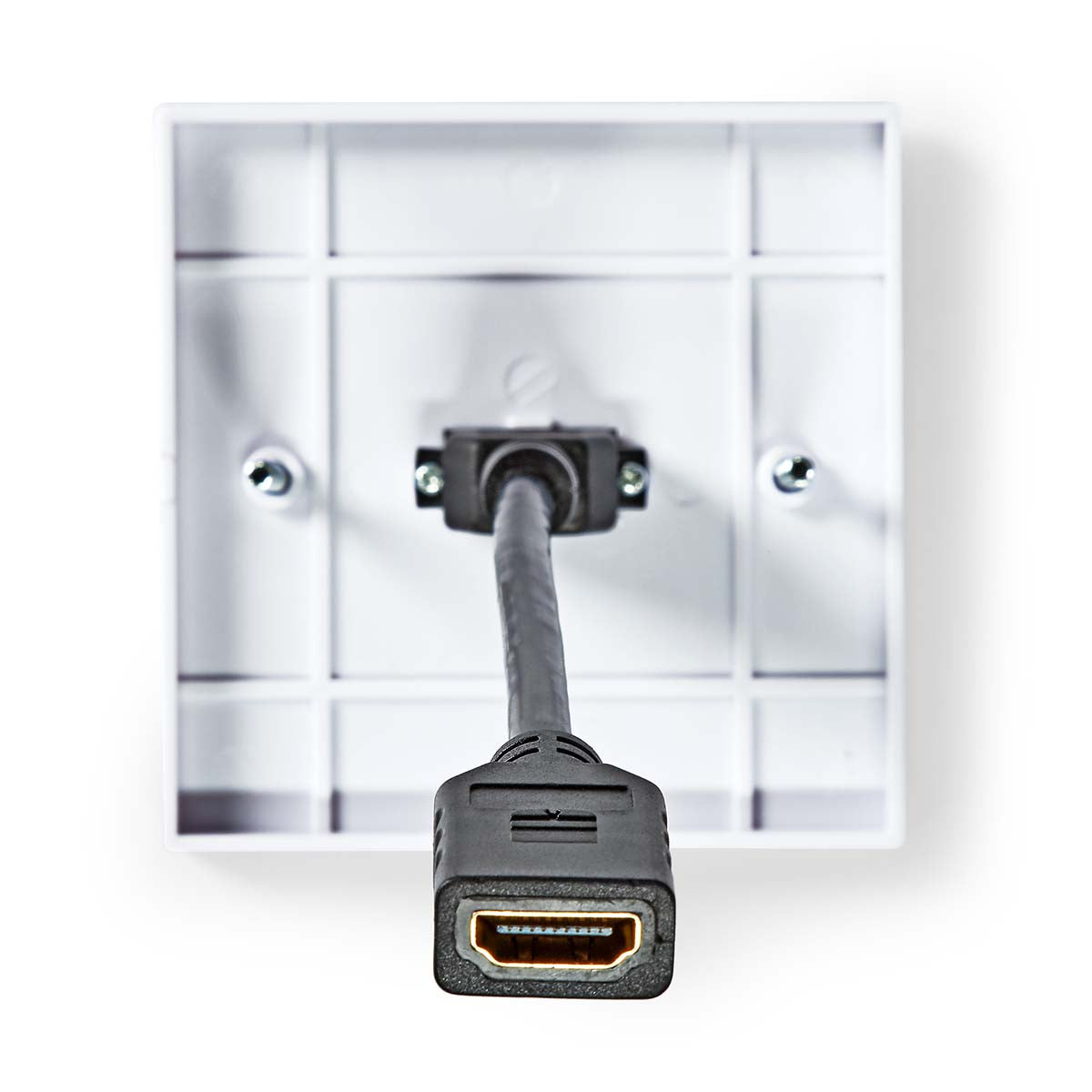 HDMI™-Wanddose | 1x HDMI™ Female | 4K@60Hz | HDMI™ Ausgang | Schwarz | 18 Gbps | Vergoldet | Box