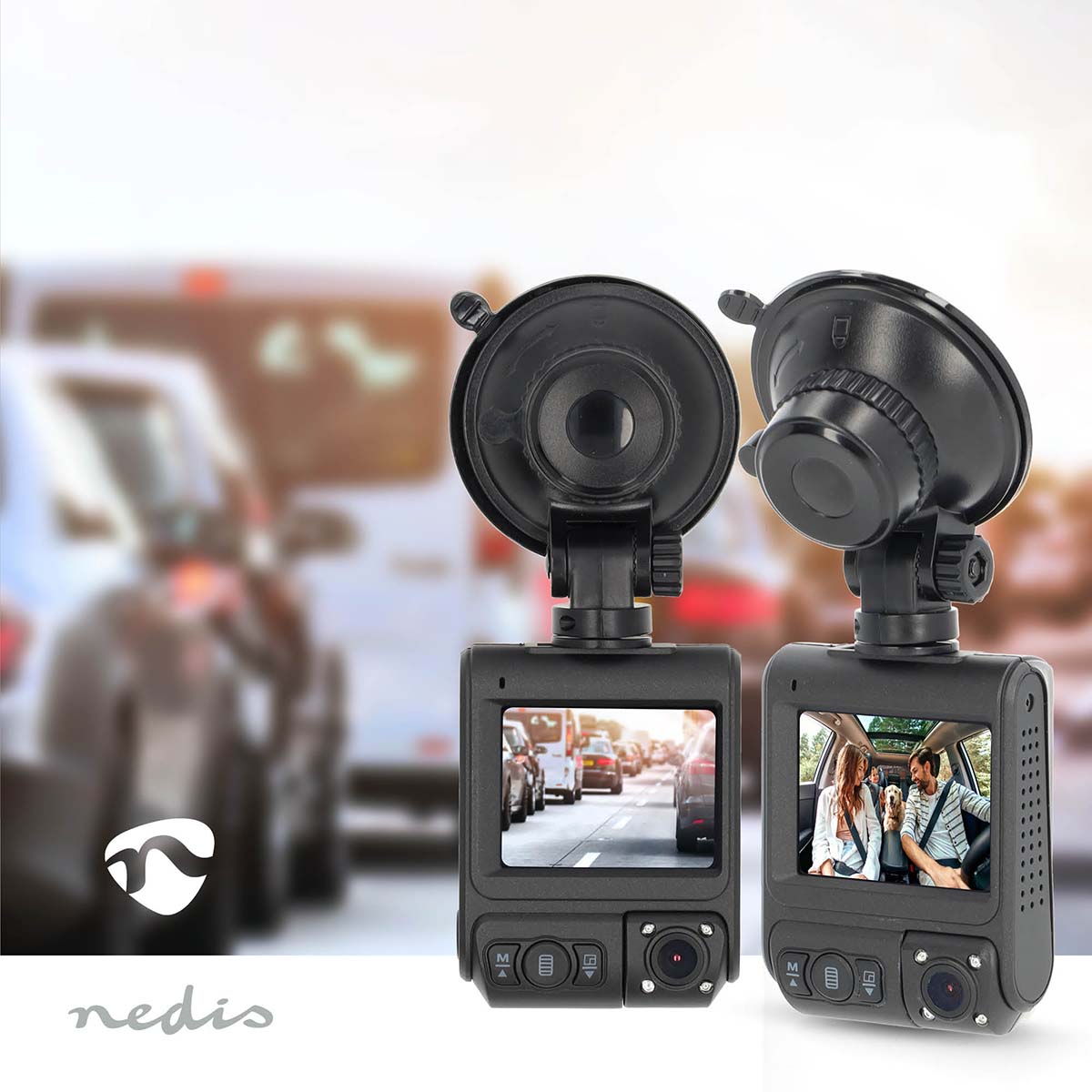 Dash Cam | 4K@30fps | 12 MPixel | 2 " | Wi-Fi | LCD | Duale Kamera | Kabinenkamera | GPS unterstützt | Parksensor | Bewegungserkennung | Nachtsicht | Schwarz