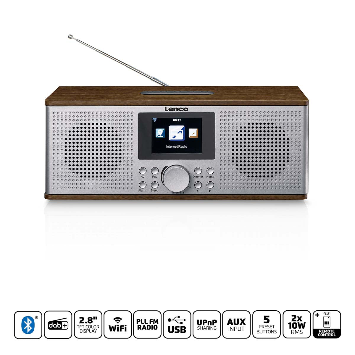 Intelligentes Internetradio, mit DAB+ / FM und Bluetooth® Wood