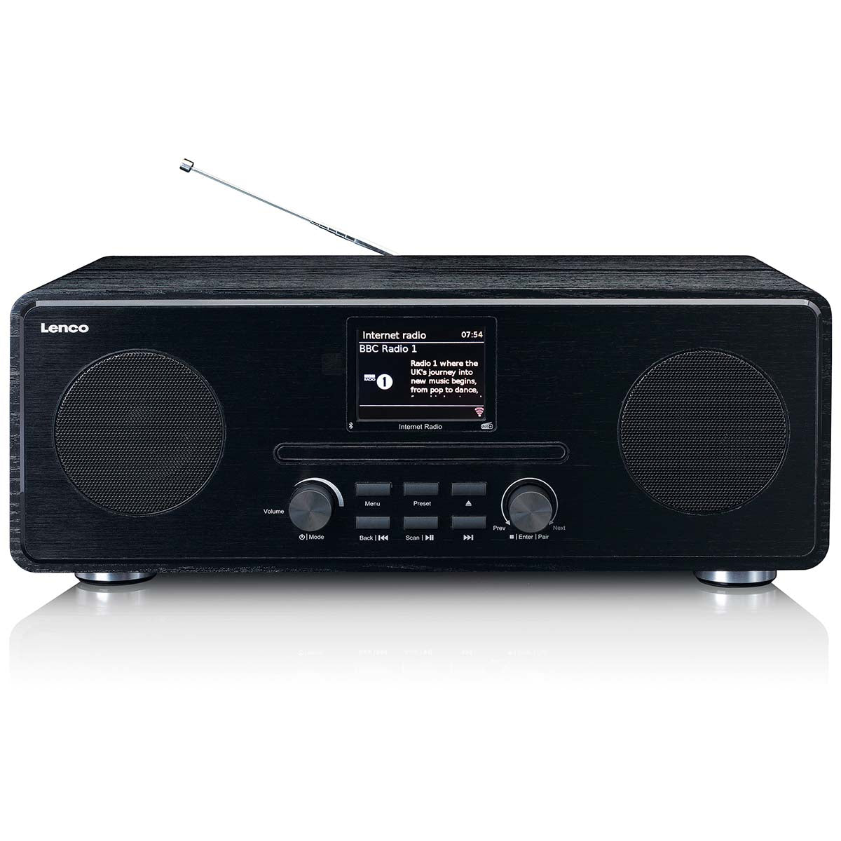 Internet / DAB+ / FM Radio mit CD-Player und Bluetooth® Schwarz