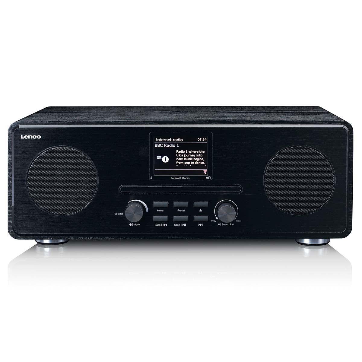 Internet / DAB+ / FM Radio mit CD-Player und Bluetooth® Schwarz