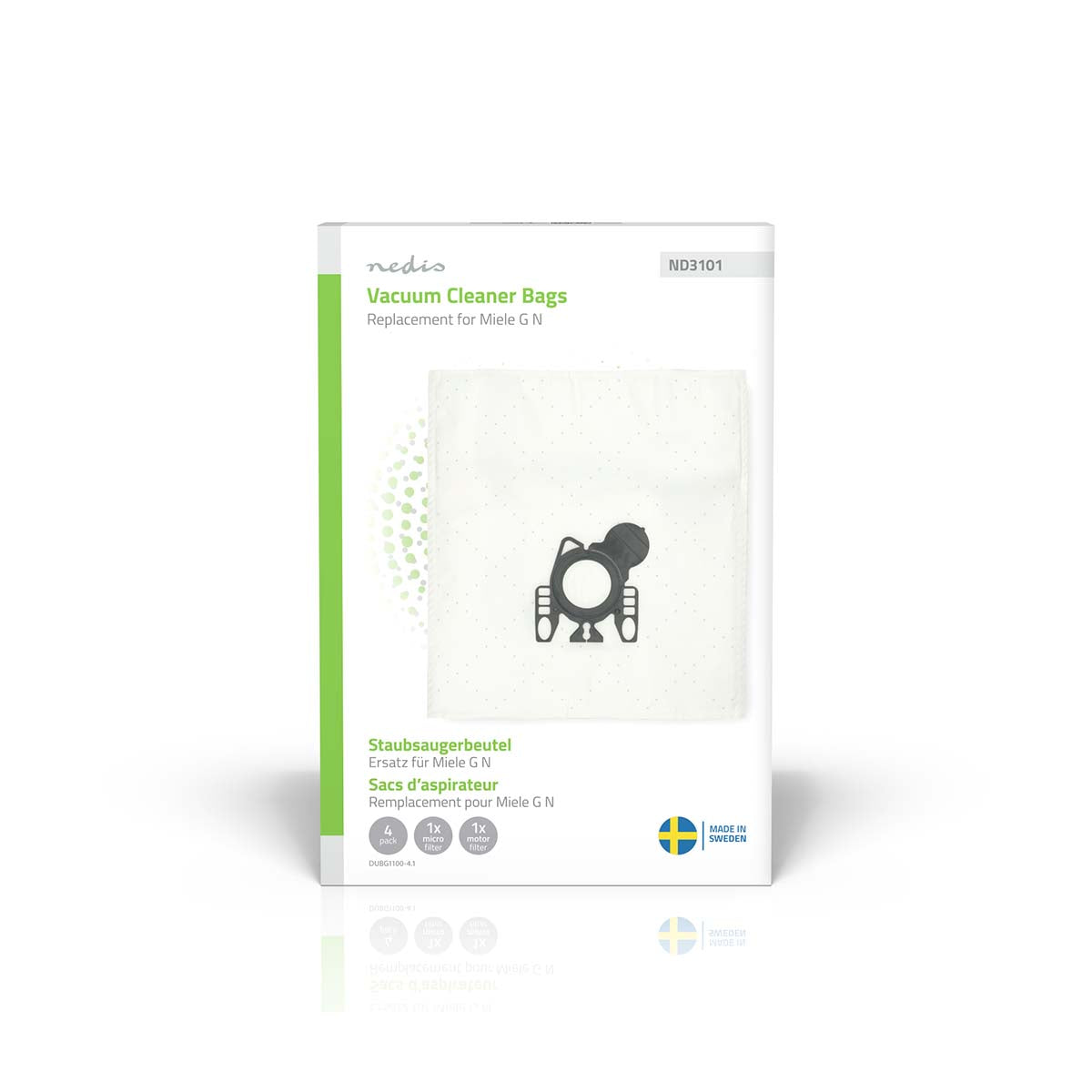 Staubsaugerbeutel | 4 Stück | Synthetik | Meist verkauft für: Miele GN | Weiss