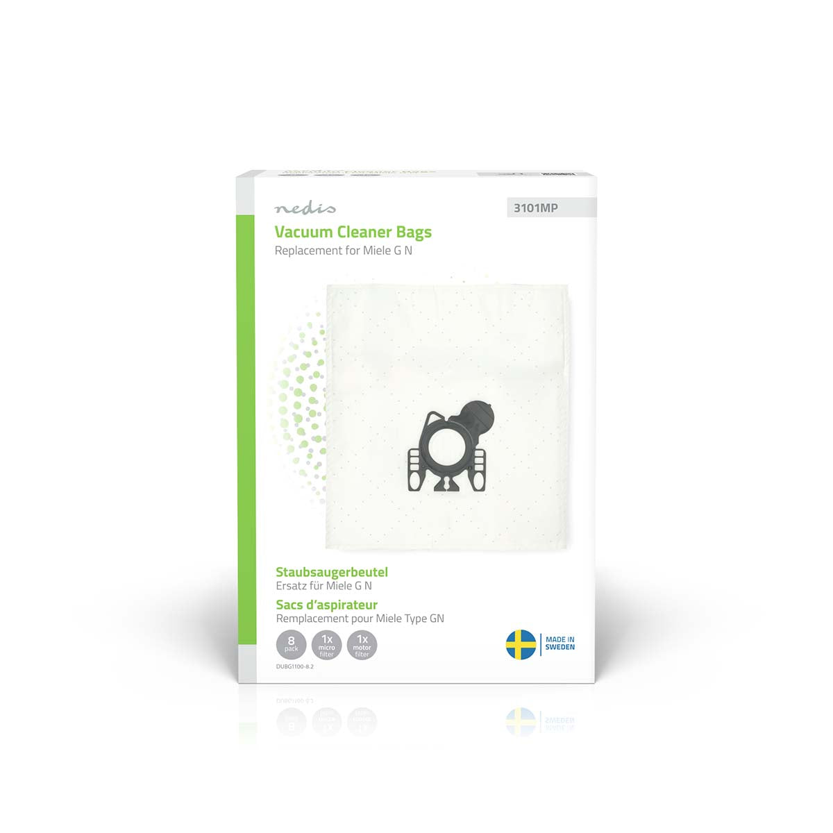 Staubsaugerbeutel | 8 Stück | Synthetik | Meist verkauft für: Miele GN | Weiss