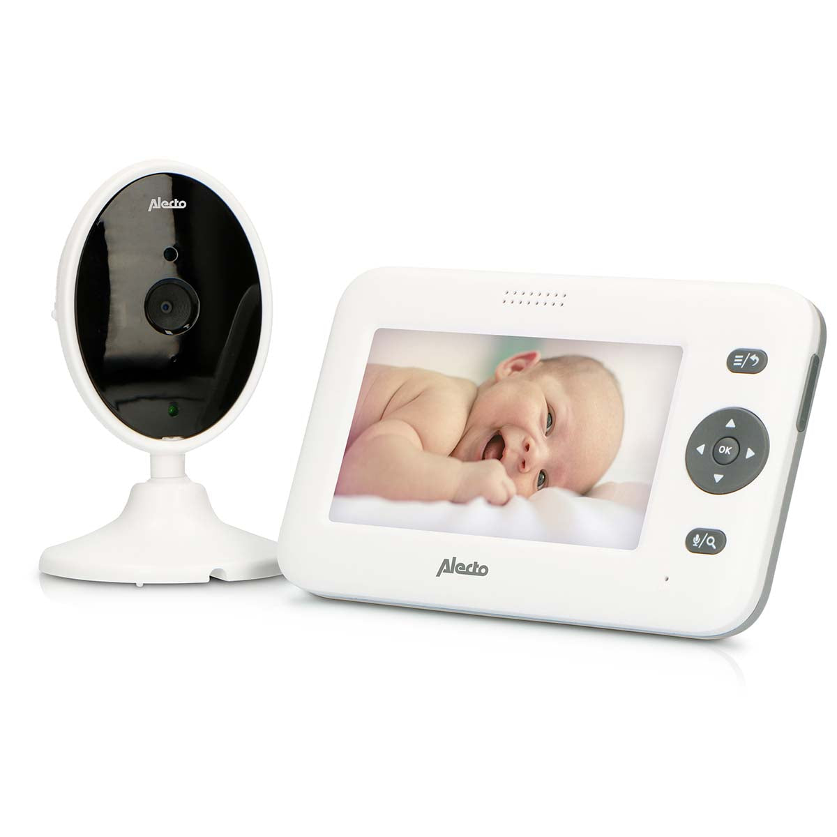 Video monitor color 4,3 inch, white + extra camera