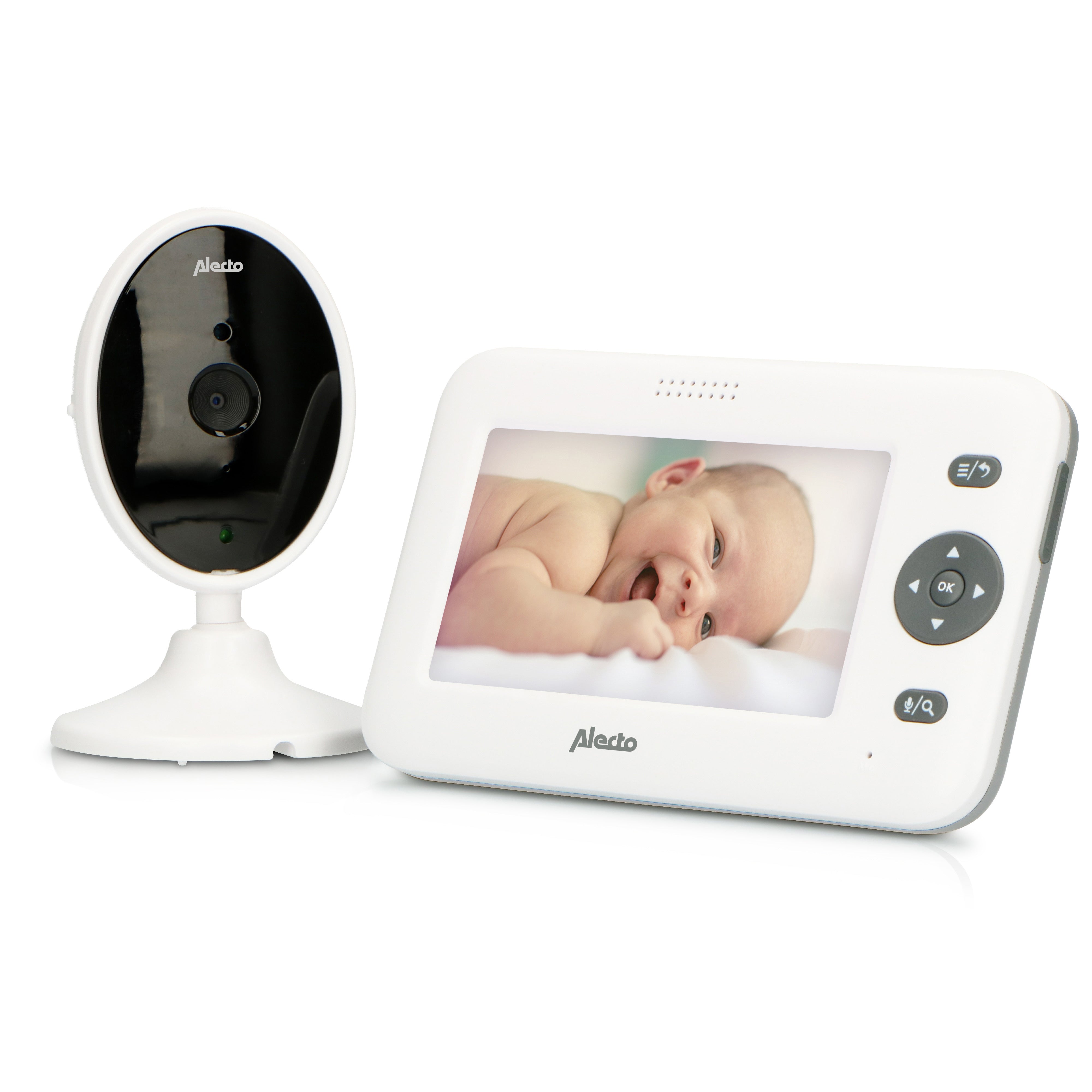 Video-Babyphone mit 4,3"-Farbdisplay Weiß