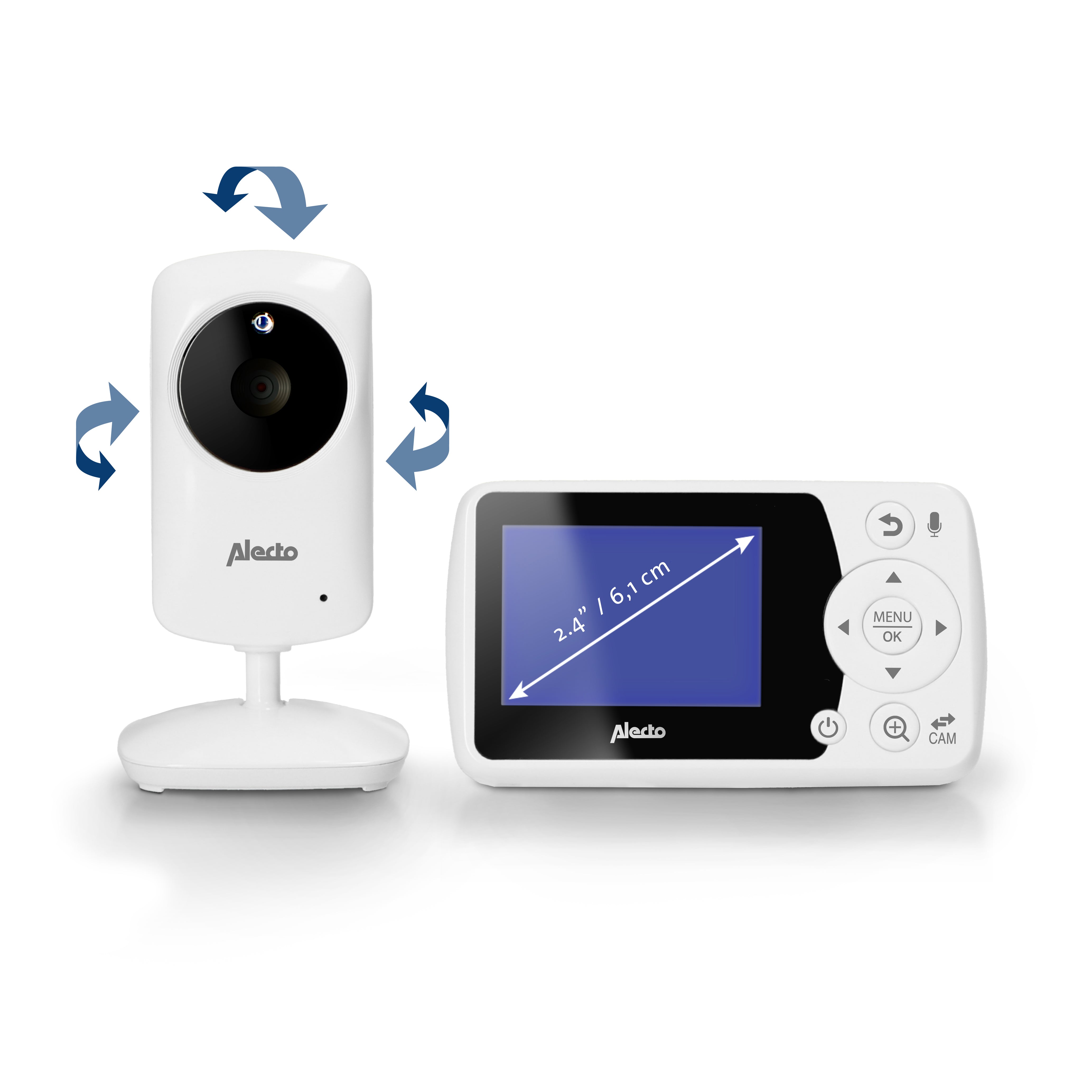 Video baby monitor 2,4 inch color display + camera