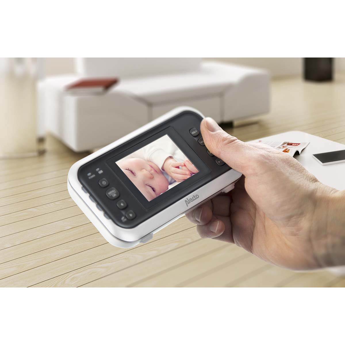 DVM-75 Video-Babyphone mit 2,4" Farbdisplay weiß/anthrazit