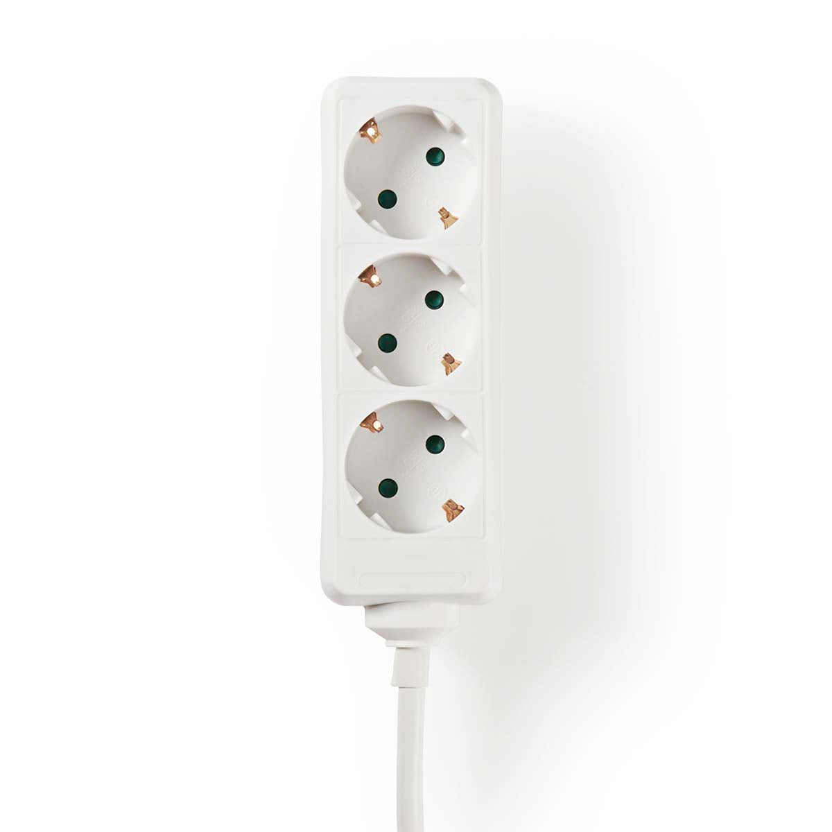 Steckdosenleiste | Schutzkontakt / Typ F (CEE 7/7) | 3-Wege | 1.50 m | 3680 W | 16 A | Art der Erdung: Seitenkontakte | 230 V AC 50/60 Hz | Buchsenwinkel: 45 ° | H05VV-F 3G1.5mm² | Weiss