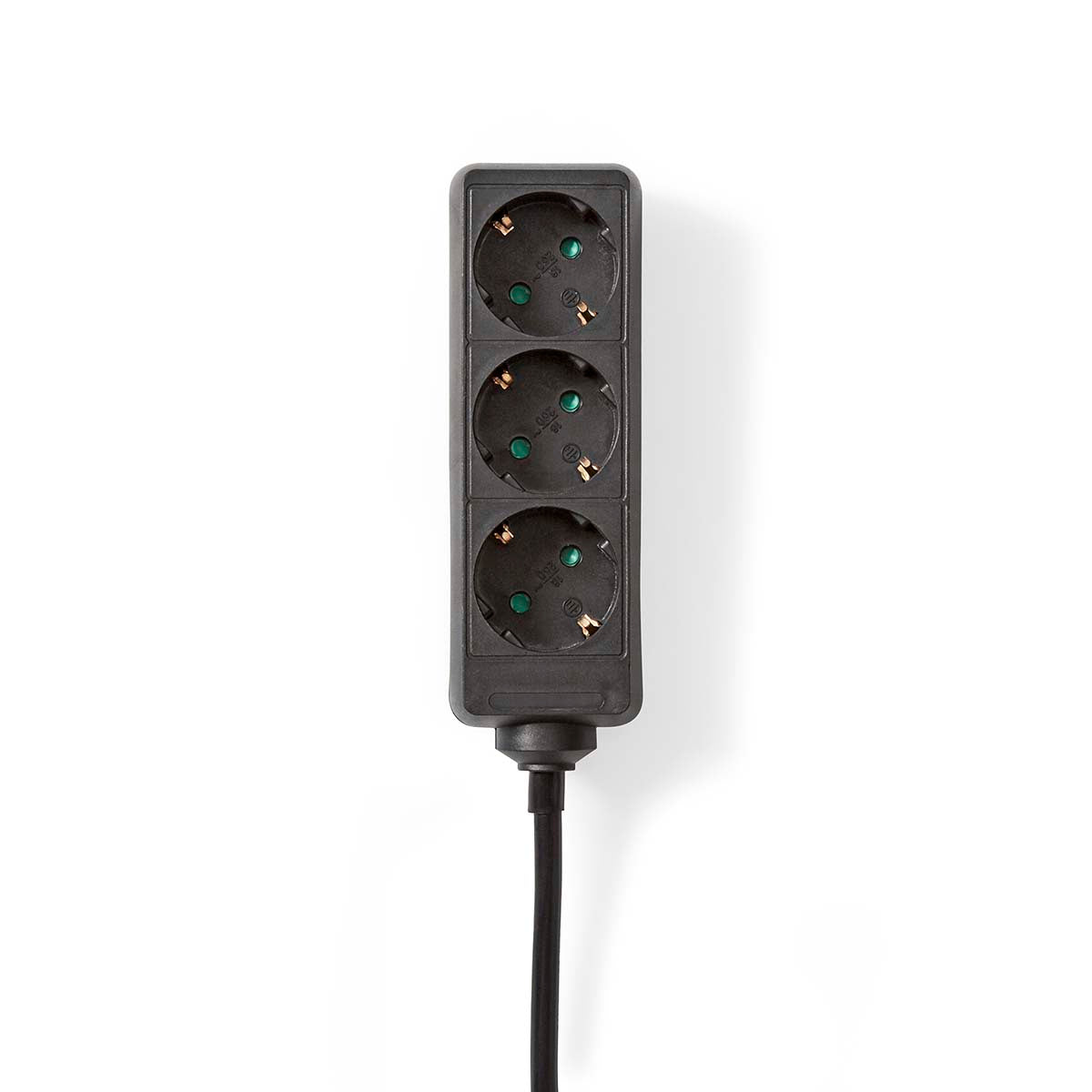 Steckdosenleiste | Schutzkontakt / Typ F (CEE 7/7) | 3-Wege | 5.00 m | 3680 W | 16 A | Art der Erdung: Seitenkontakte | 230 V AC 50/60 Hz | Buchsenwinkel: 45 ° | H05VV-F 3G1.5mm² | Schwarz
