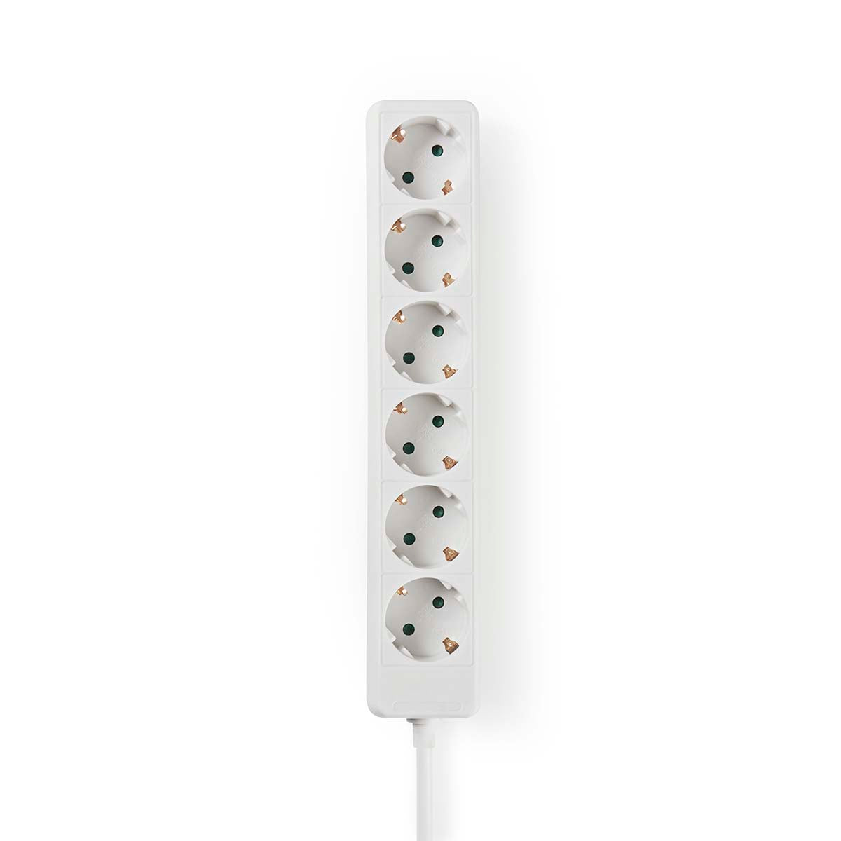 Steckdosenleiste | Schutzkontakt / Typ F (CEE 7/7) | 6-Wege | 1.50 m | 3680 W | 16 A | Art der Erdung: Seitenkontakte | 230 V AC 50/60 Hz | Buchsenwinkel: 45 ° | H05VV-F 3G1.5mm² | Weiss