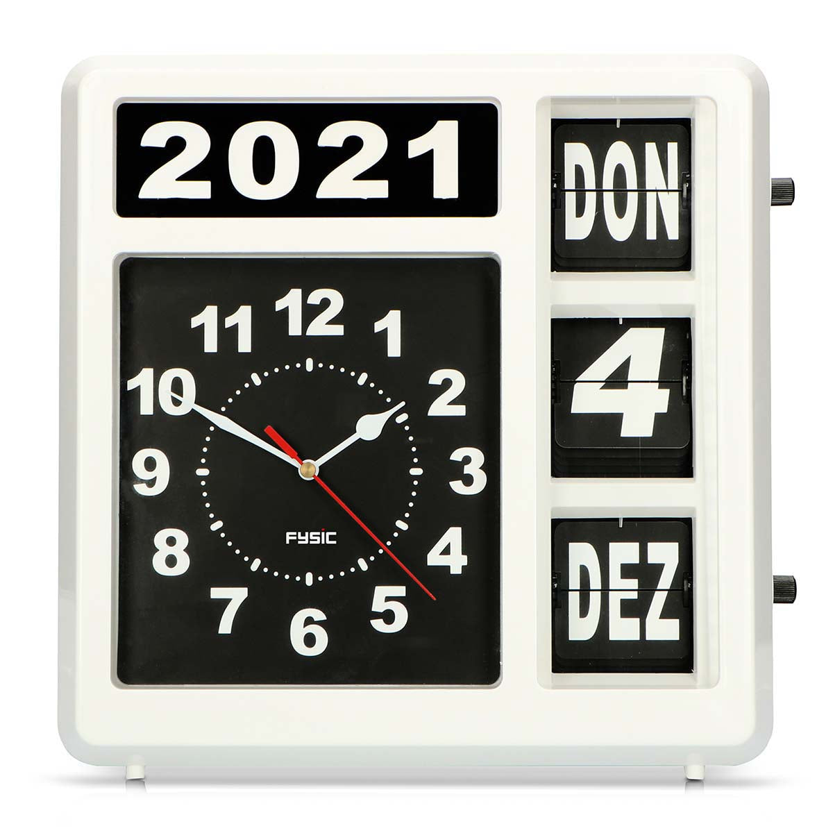 Große deutschsprachige analoge Uhr