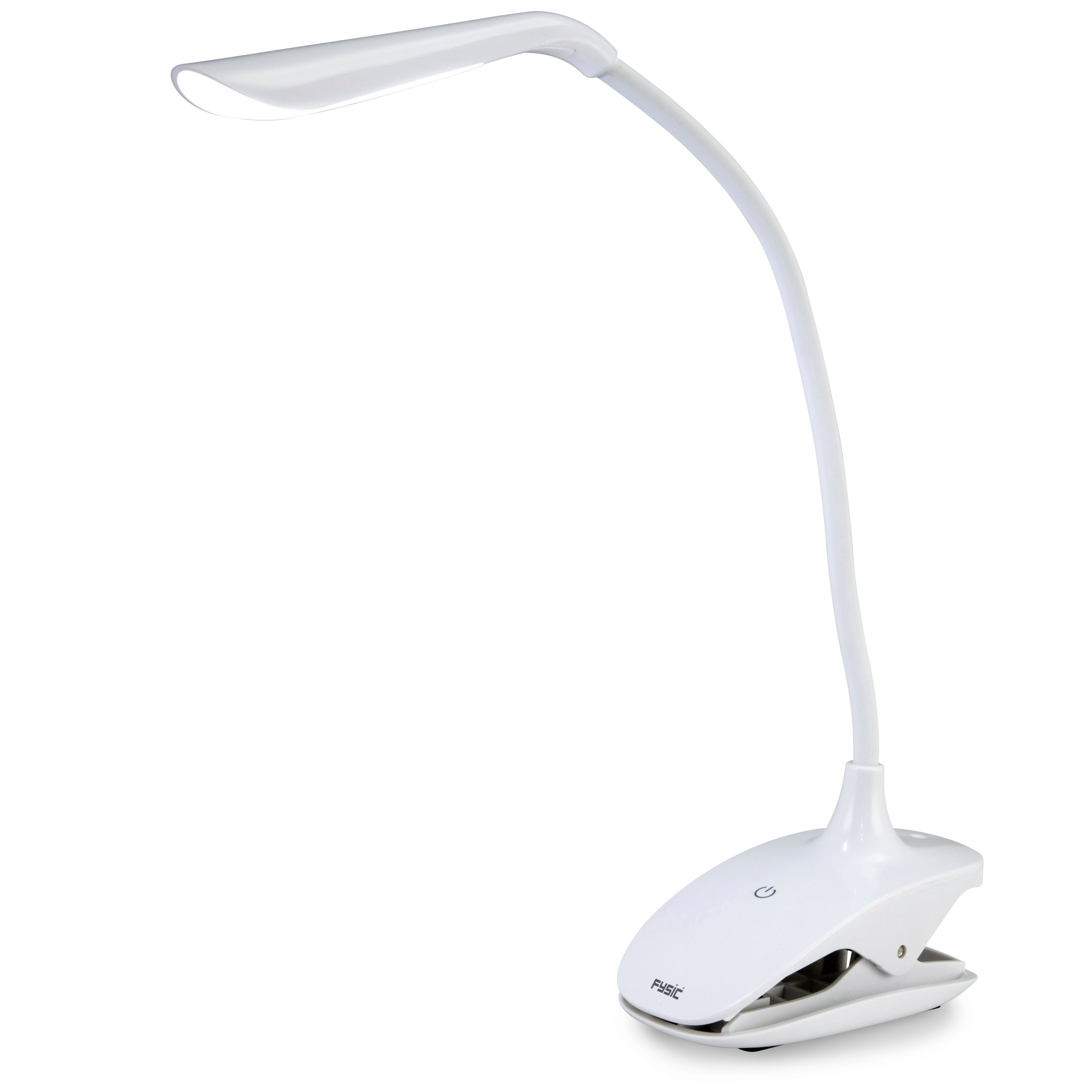 Wiederaufladbare LED-Lampe mit Klemme Weiß