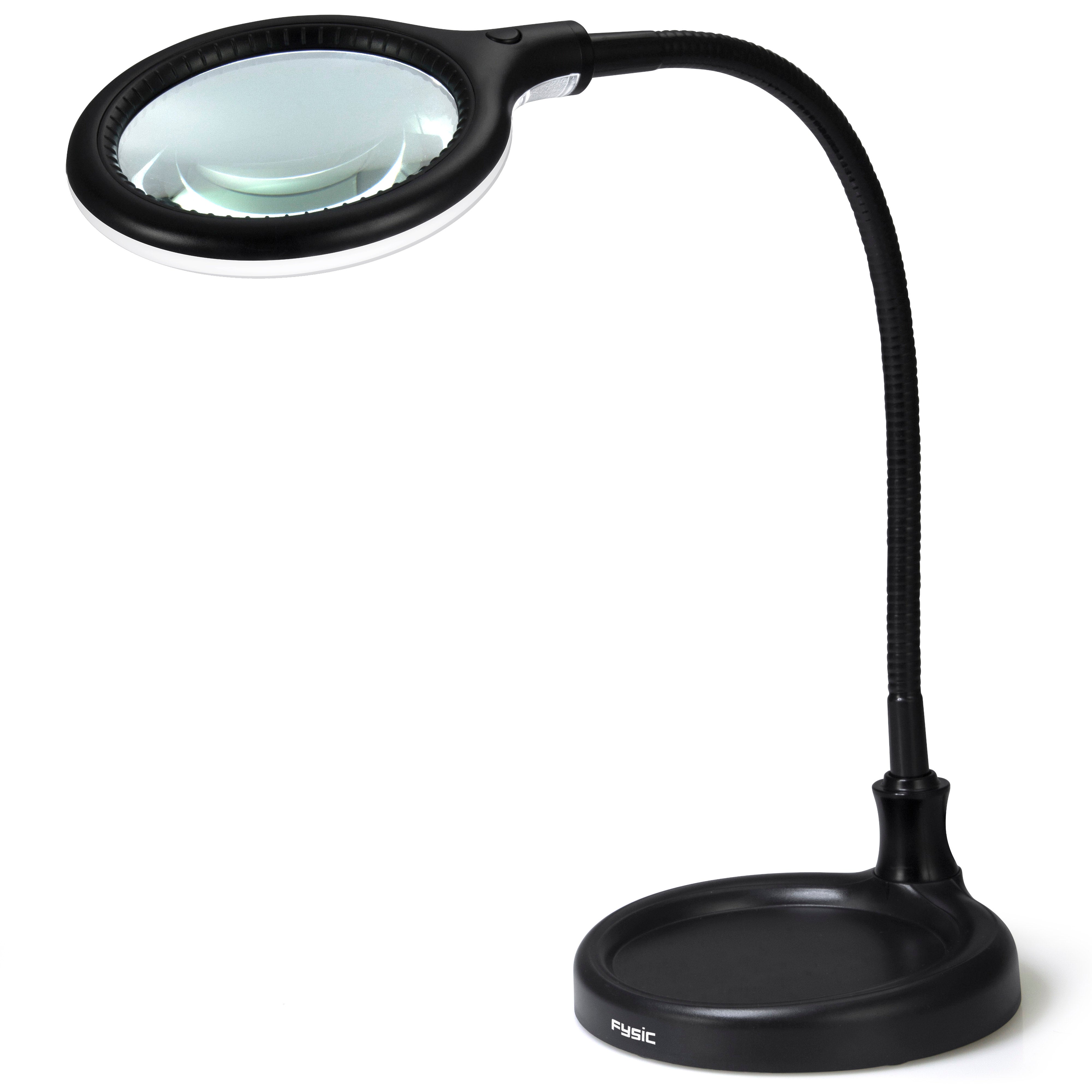 LED-Lupe Tischlampe Vergrößerung 1,75x Schwarz