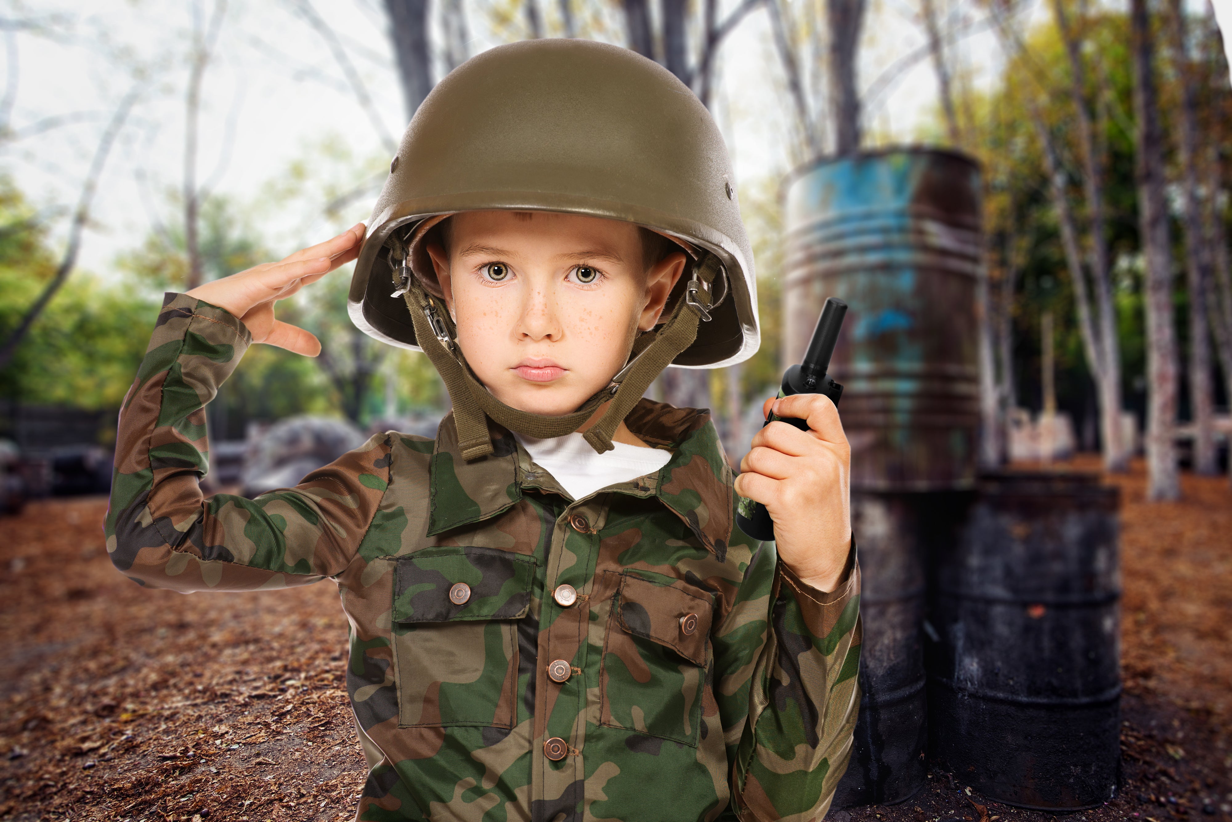 2er-Set Kinder-Walkie-Talkies mit einer Reichweite von bis zu 7 Kilometern Camouflage