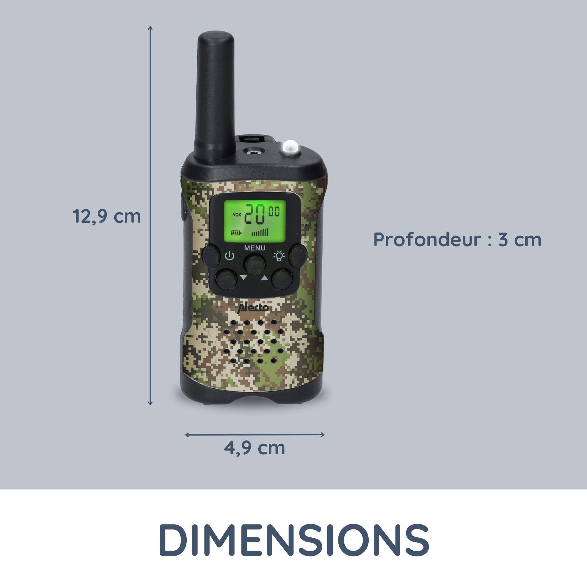 2er-Set Kinder-Walkie-Talkies mit einer Reichweite von bis zu 7 Kilometern Camouflage