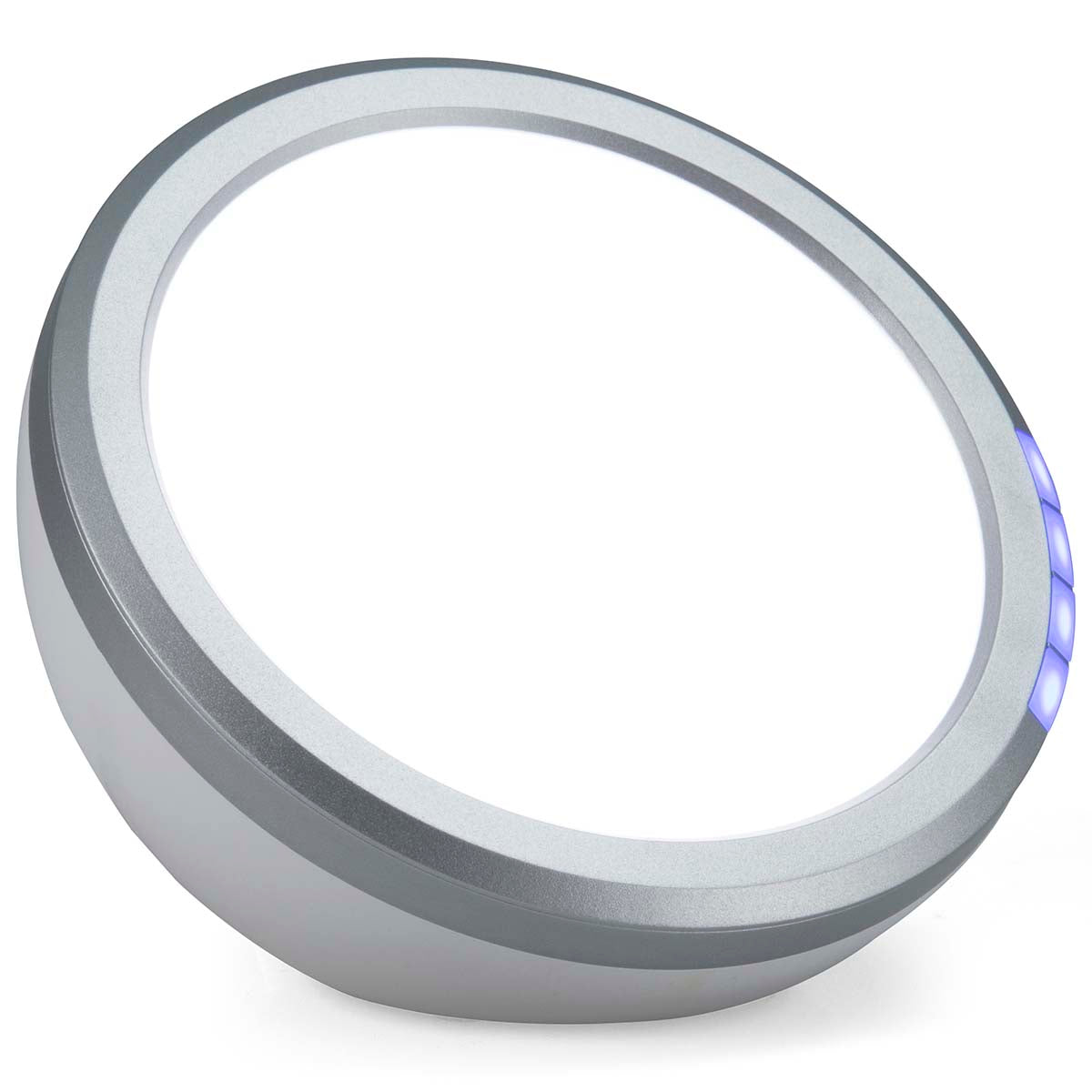 Energielampe / Lichttherapielampe Weiß/Silber