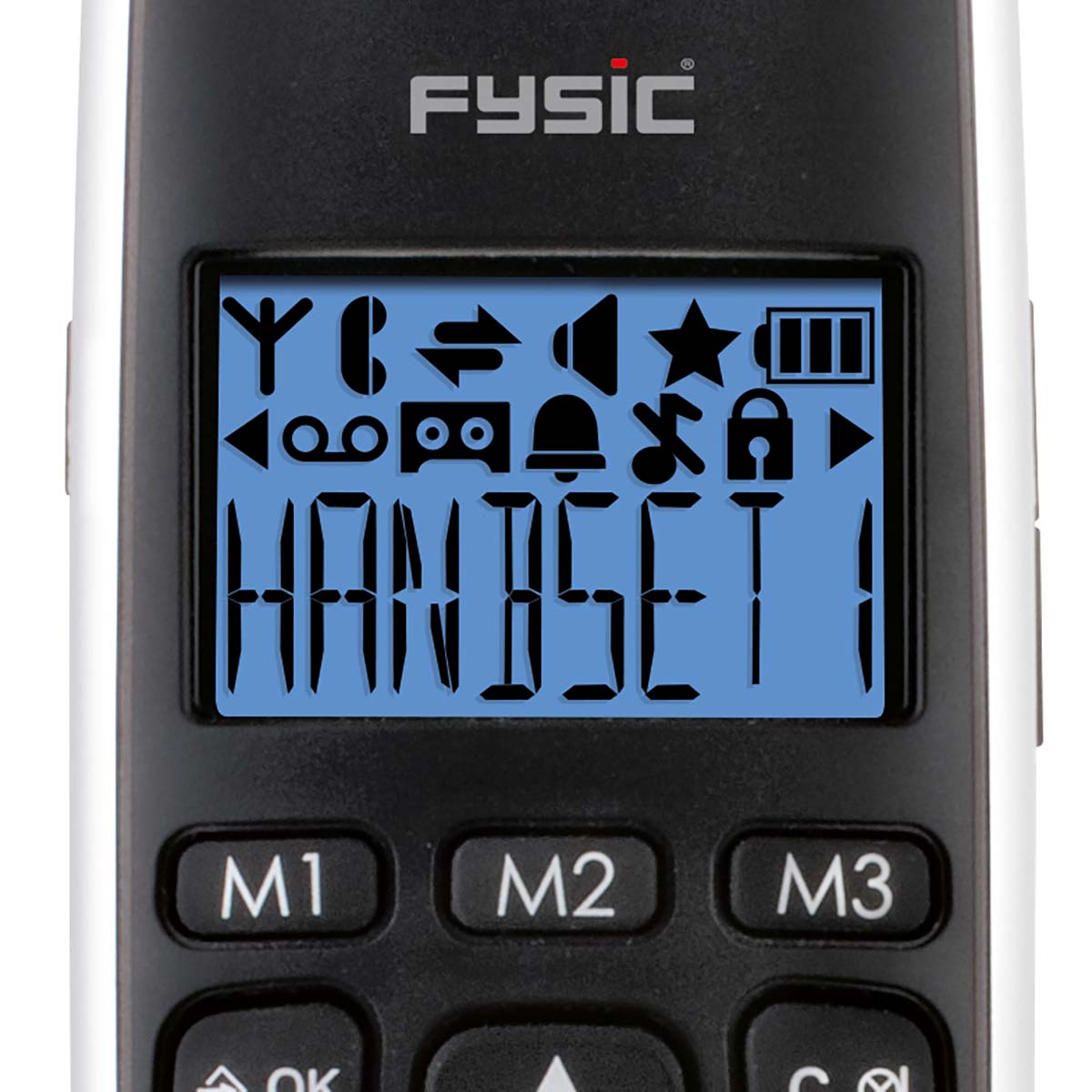 Senior DECT-Telefon mit großen Tasten und 1 Hörer schwarz