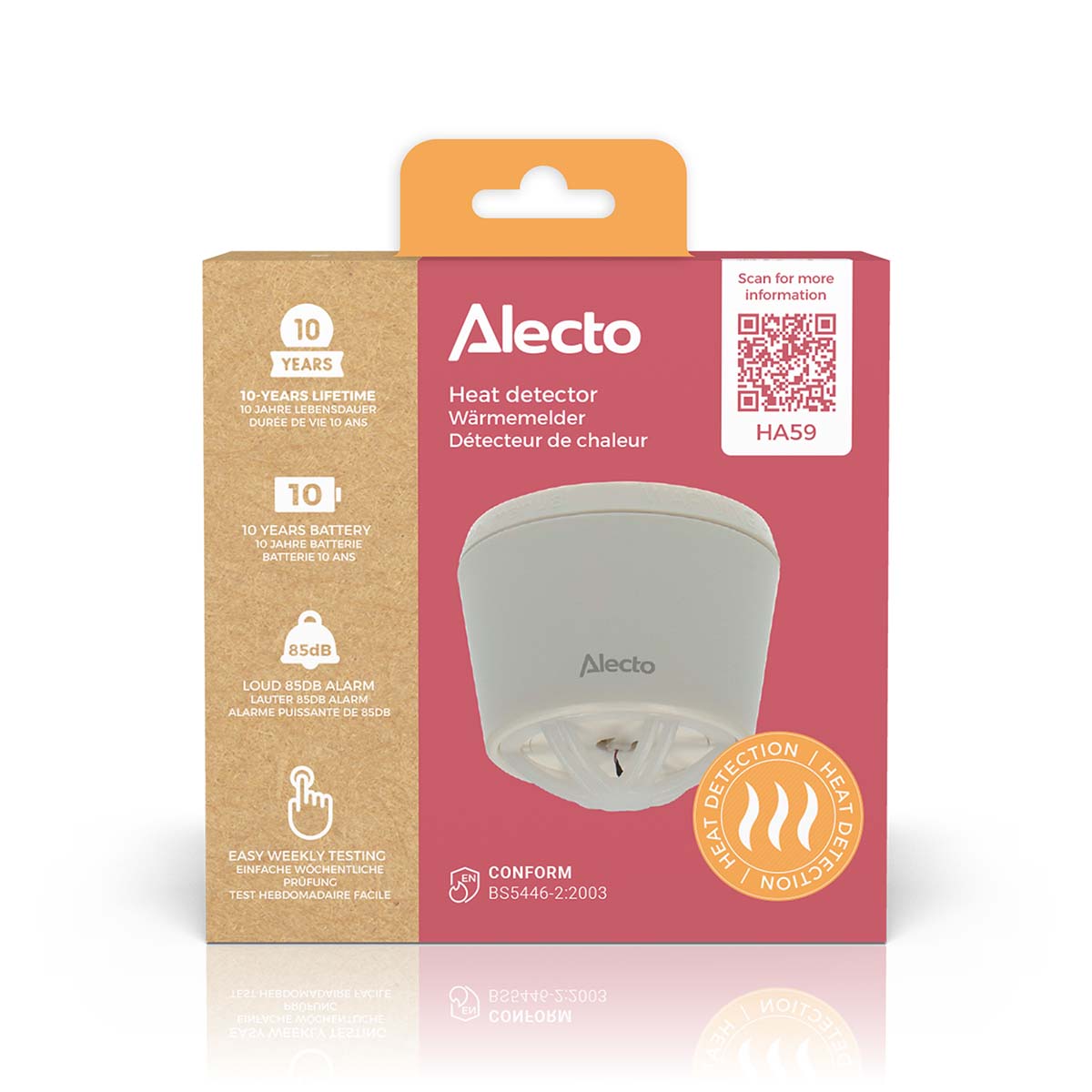 Wärmemelder 10 Jahre Weiß