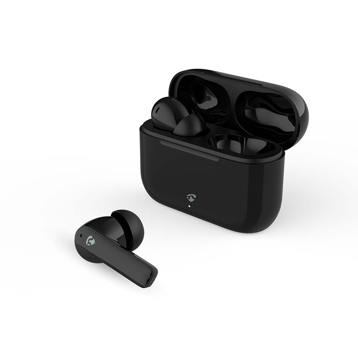 Vollständig drahtlose Kopfhörer | ENC (Environmental Noise Cancelling) | Bluetooth® | max. Batteriespielzeit: 24 Std | Berührungssteuerung | Ladegehäuse | Kabelloses Ladegehäuse | Eingebautes Mikro | Stimmkontrolle | Rauschunterdrückung | IPX4 | Schwarz