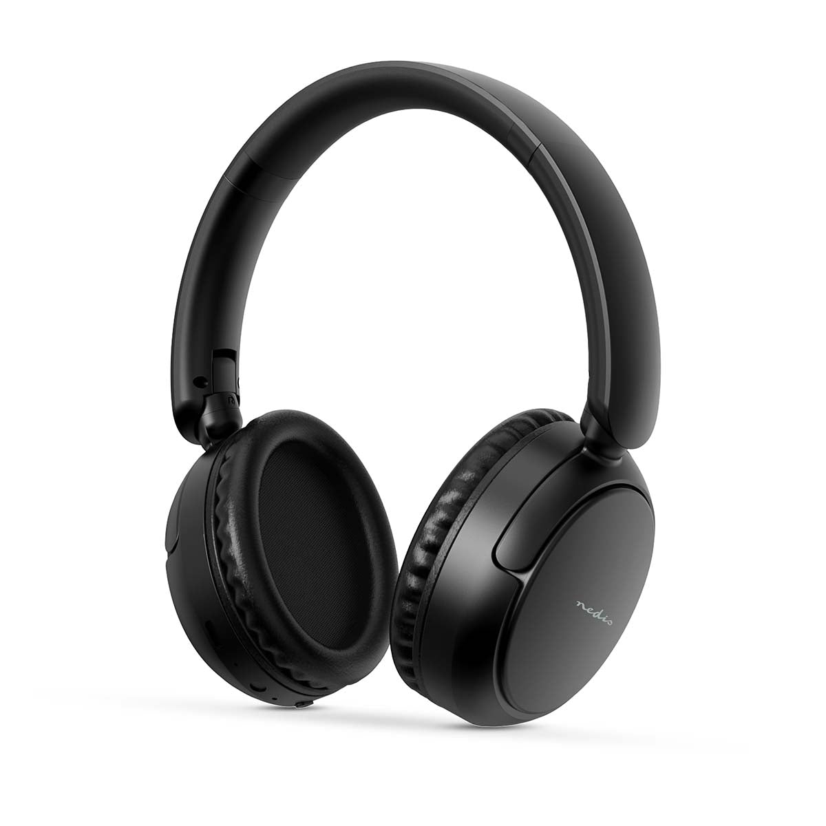 Drahtlose Over-Ear-Kopfhörer | max. Batteriespielzeit: 12 Std | Eingebautes Mikro | Drücken Sie Strg | Stimmkontrolle | Lautstärke-Regler | Schwarz