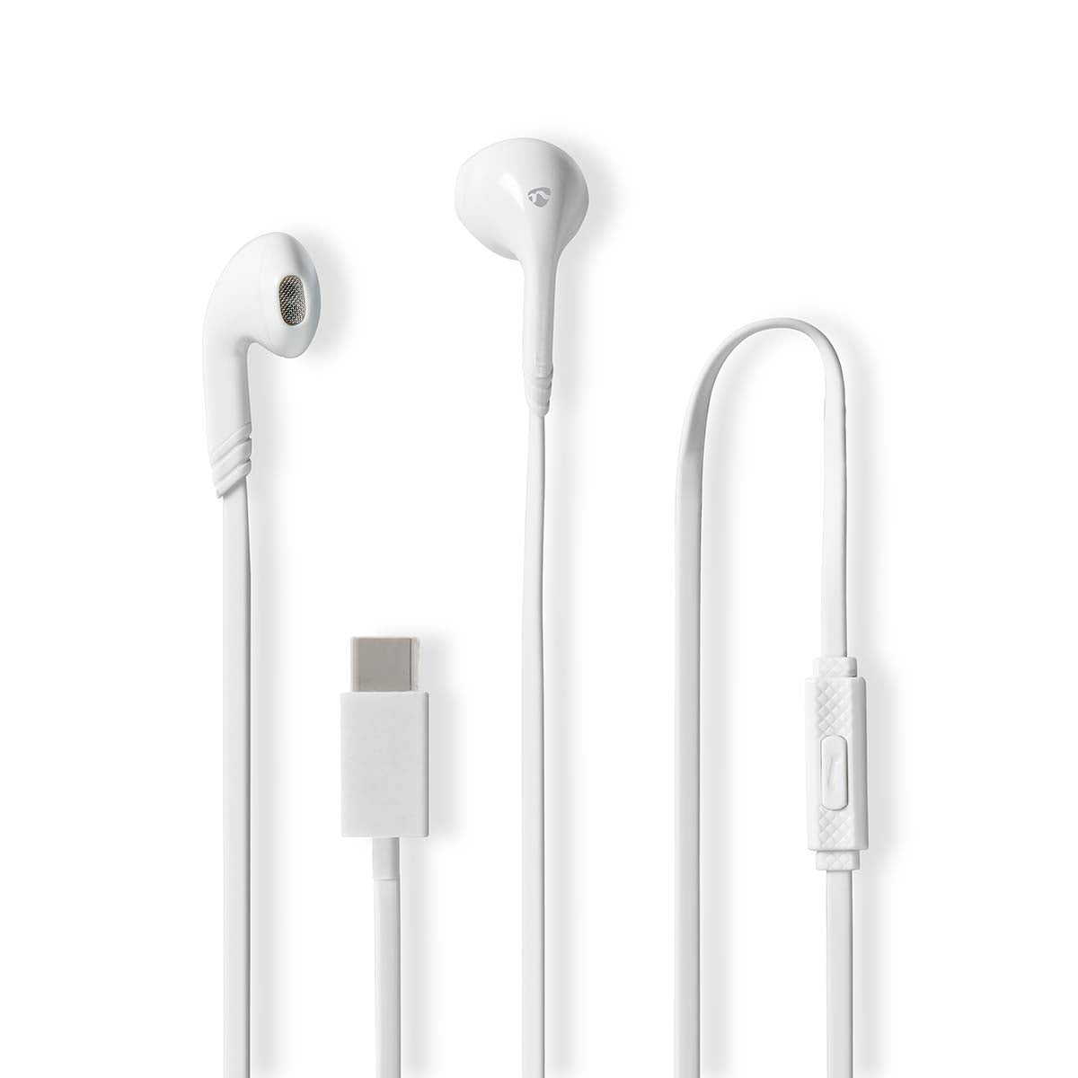 Kopfhörer mit Kabel | USB-C™ | Kabellänge: 1.20 m | Eingebautes Mikro | Lautstärke-Regler | Weiss