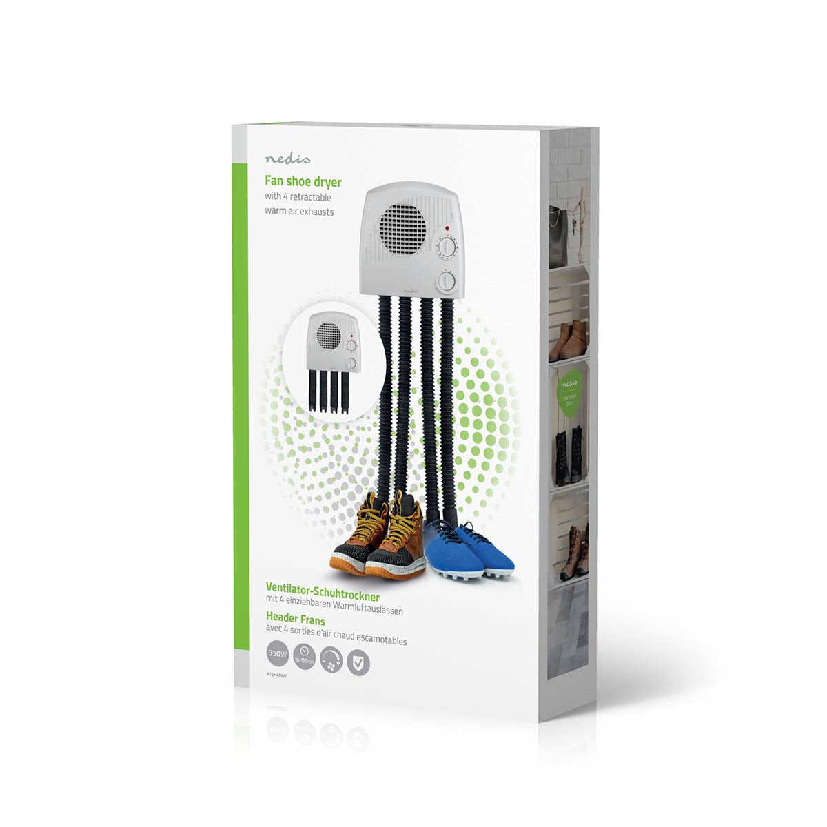 Schuhtrockner | 350 W | 45 °C | Überhitzungsschutz